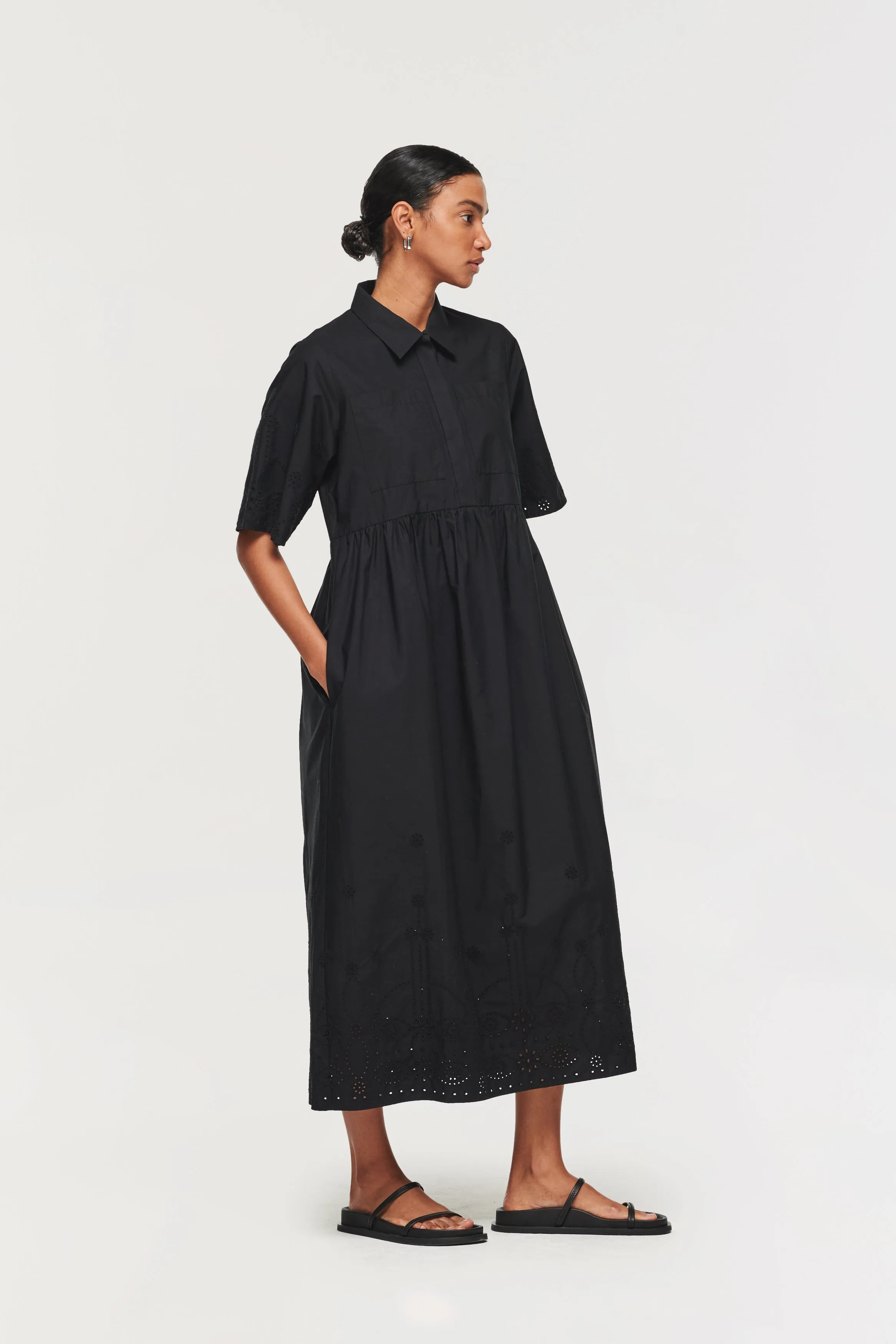 GABRIELLA SHORT SLEEVE BRODERIE DRESS sold by Aligne product image thumbnail 5