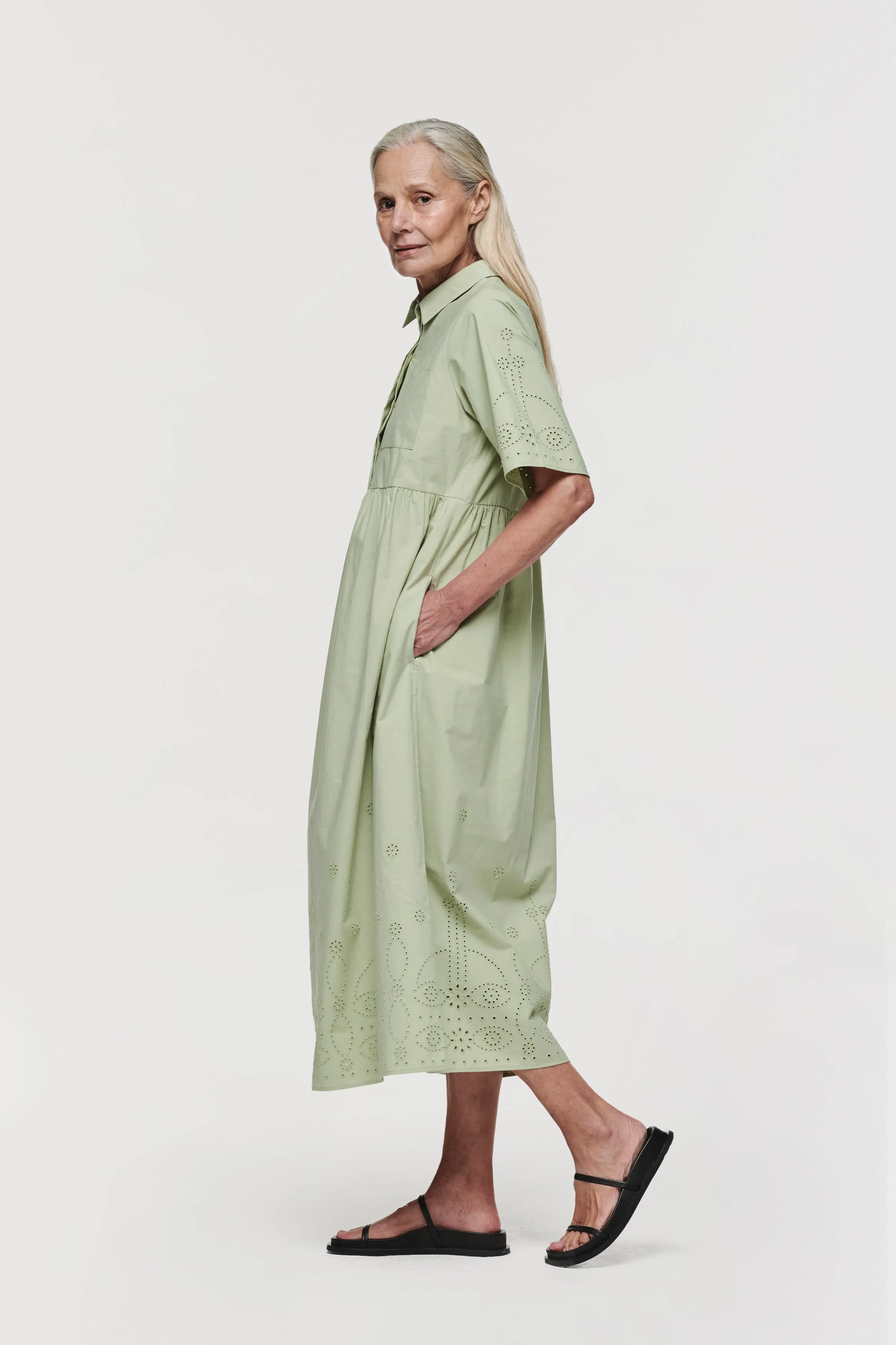 GABRIELLA SHORT SLEEVE BRODERIE DRESS sold by Aligne product image thumbnail 3