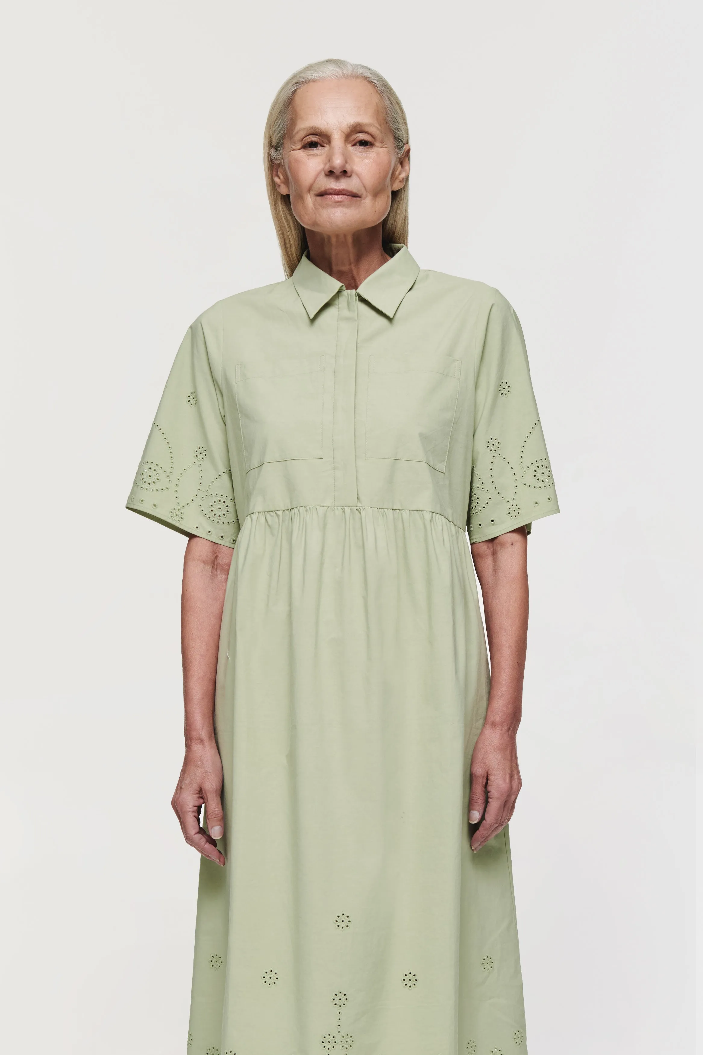 GABRIELLA SHORT SLEEVE BRODERIE DRESS sold by Aligne product image thumbnail 4