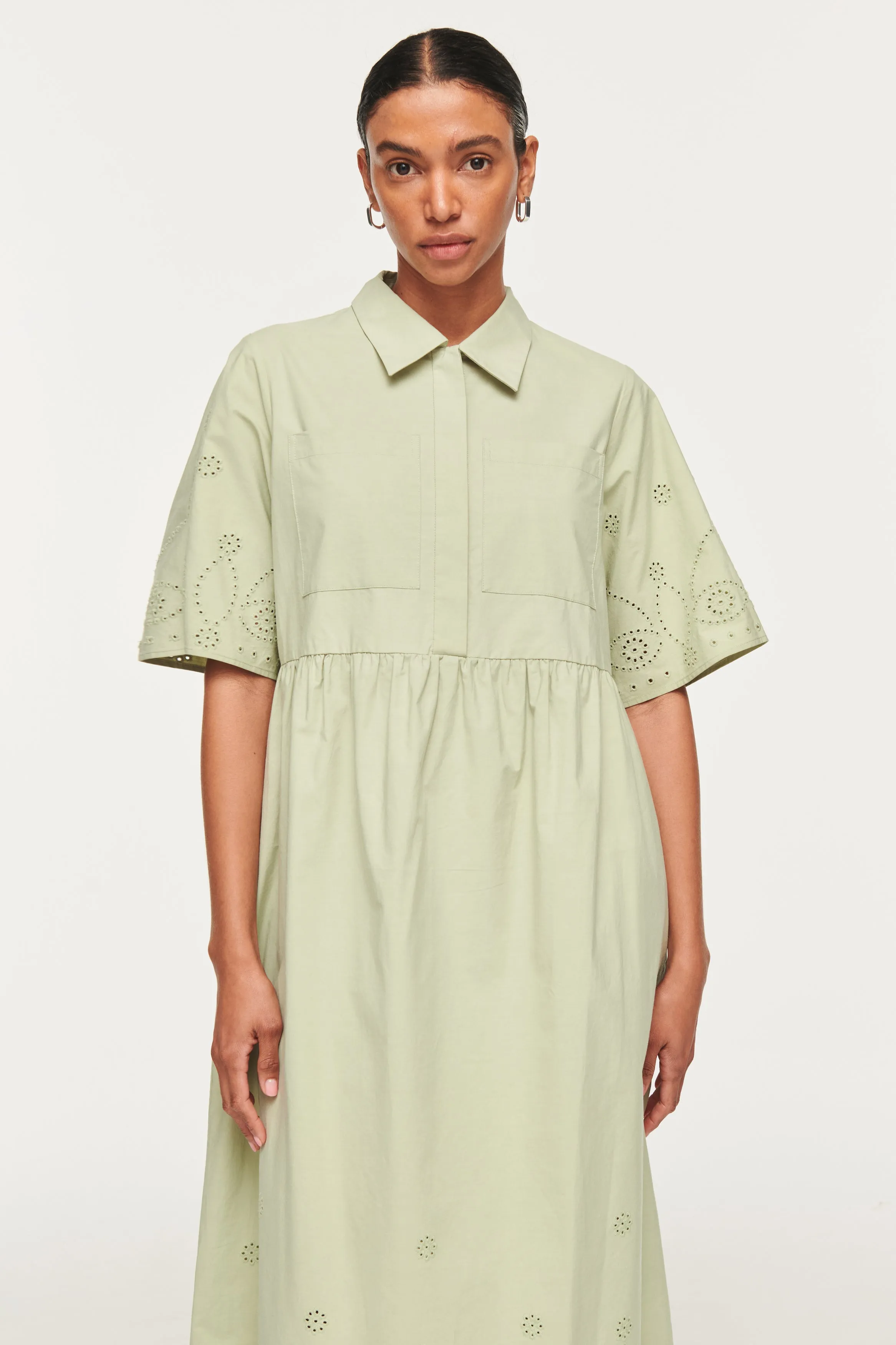 GABRIELLA SHORT SLEEVE BRODERIE DRESS sold by Aligne