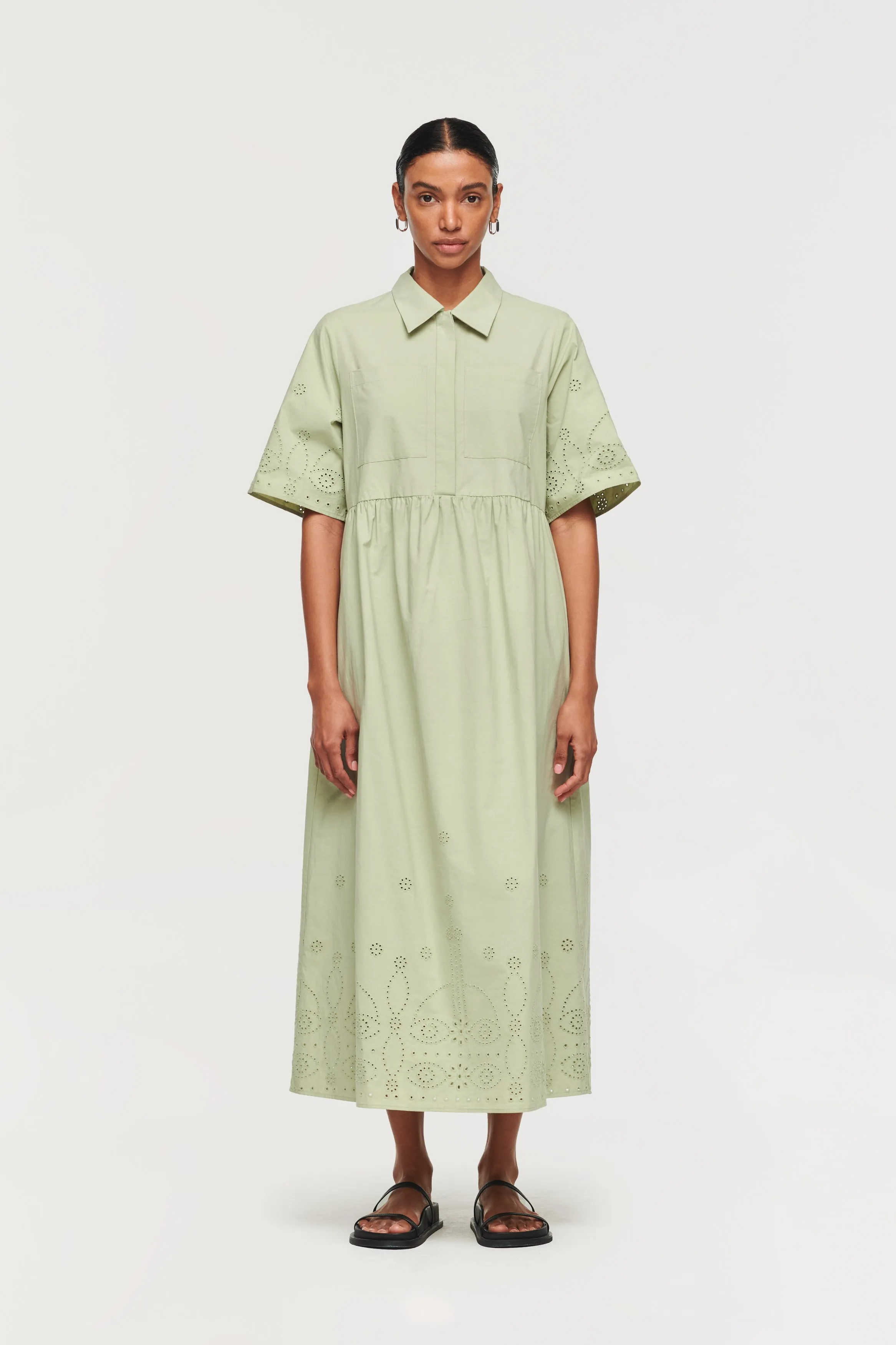 GABRIELLA SHORT SLEEVE BRODERIE DRESS sold by Aligne product image thumbnail 2