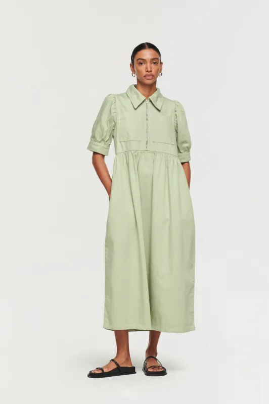 Gabriella Short Sleeve Denim Midi Dress made by Aligne