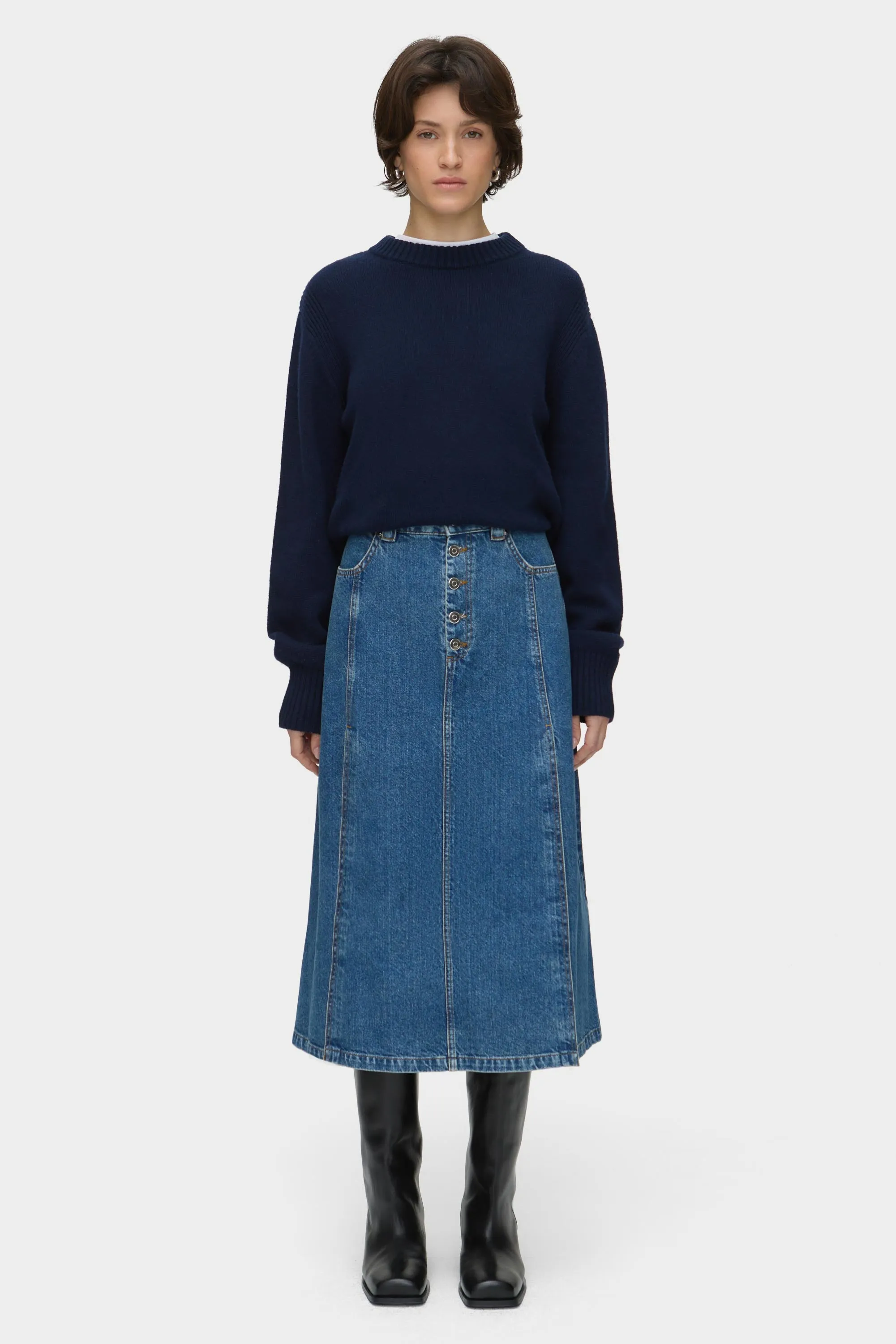 Troy Denim Midi Skirt sold by Aligne product image thumbnail 2