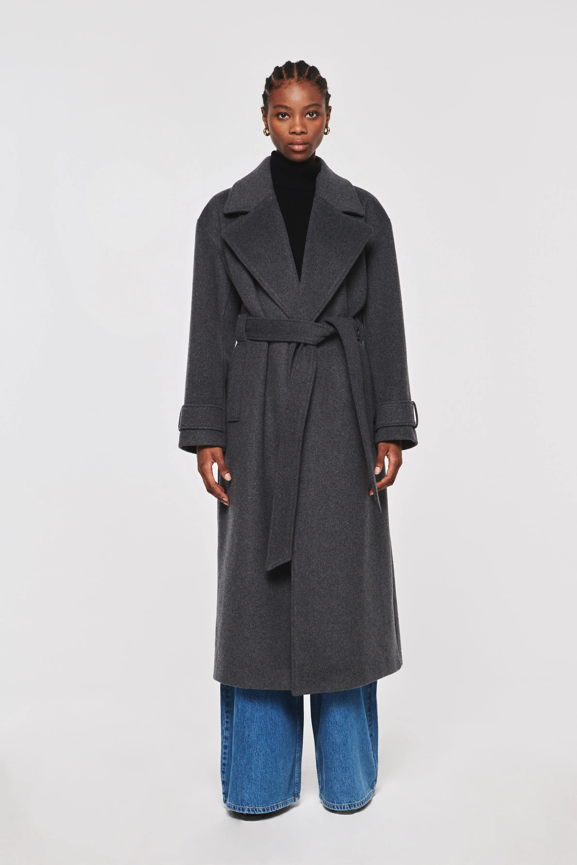 Exaggerated Oversized Wrap Wool Coat sold by Aligne