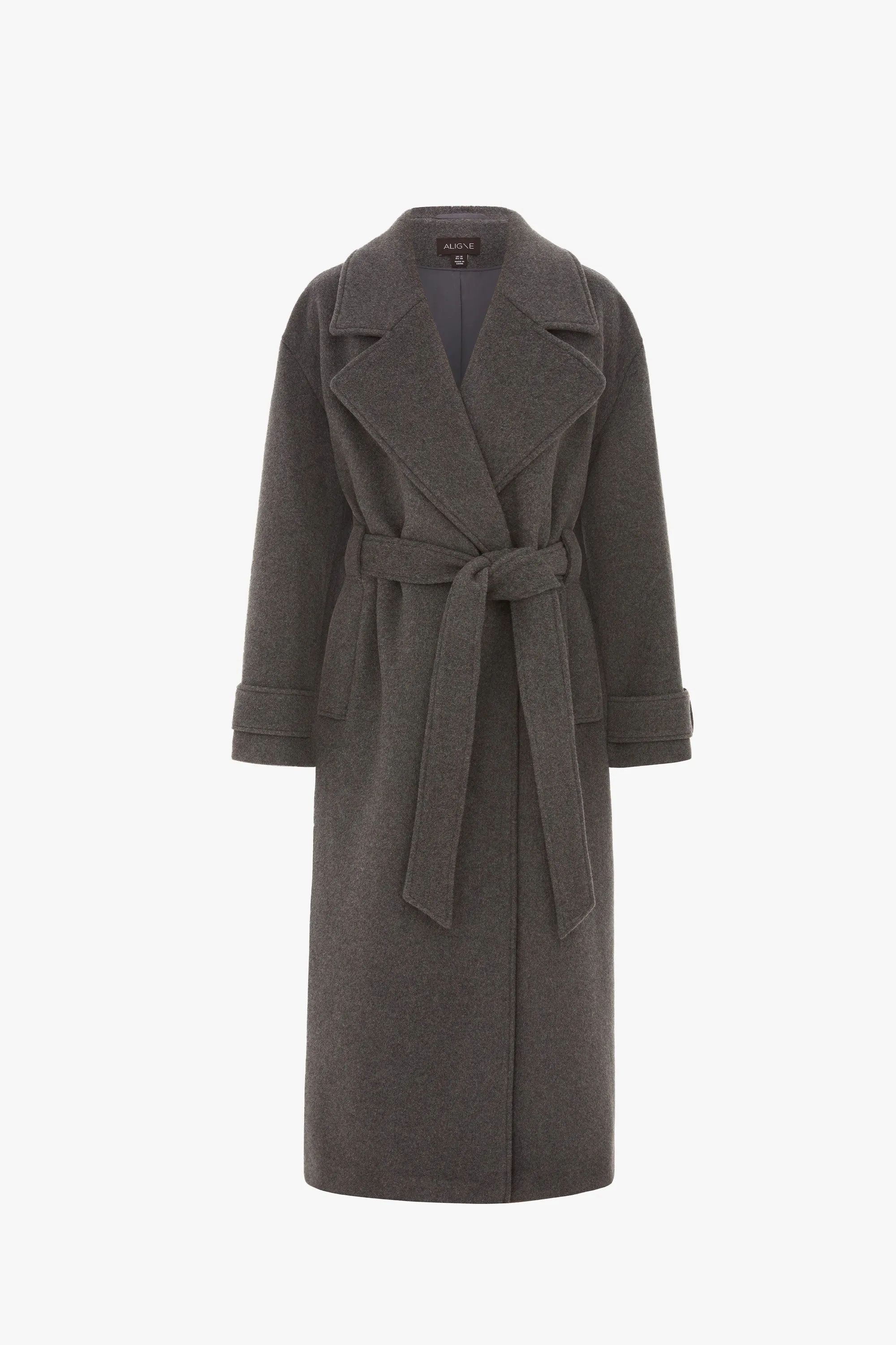 Exaggerated Oversized Wrap Wool Coat sold by Aligne product image thumbnail 5