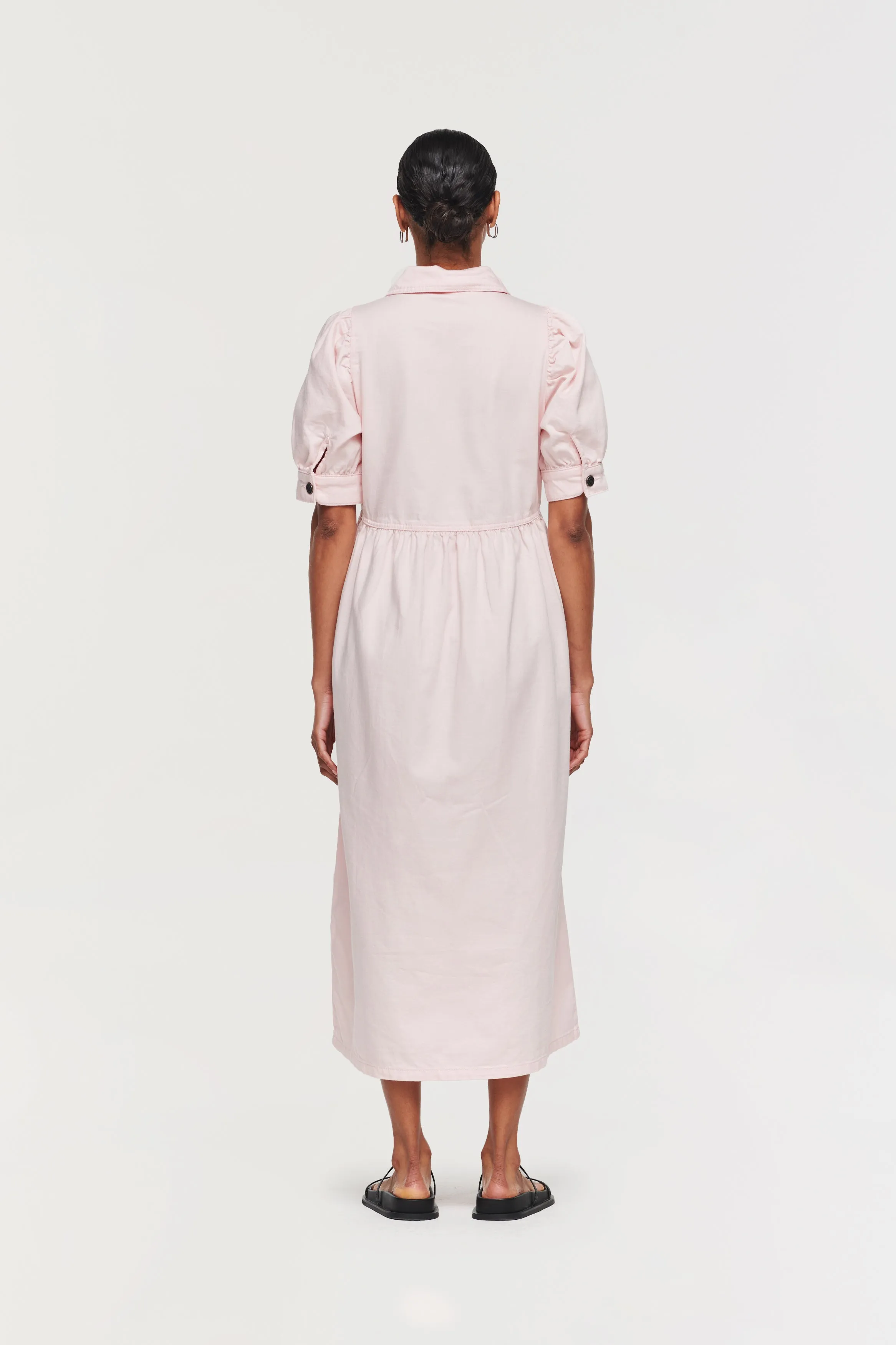 Gabriella Short Sleeve Denim Midi Dress sold by Aligne product image thumbnail 3