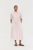 Gabriella Short Sleeve Denim Midi Dress sold by Aligne