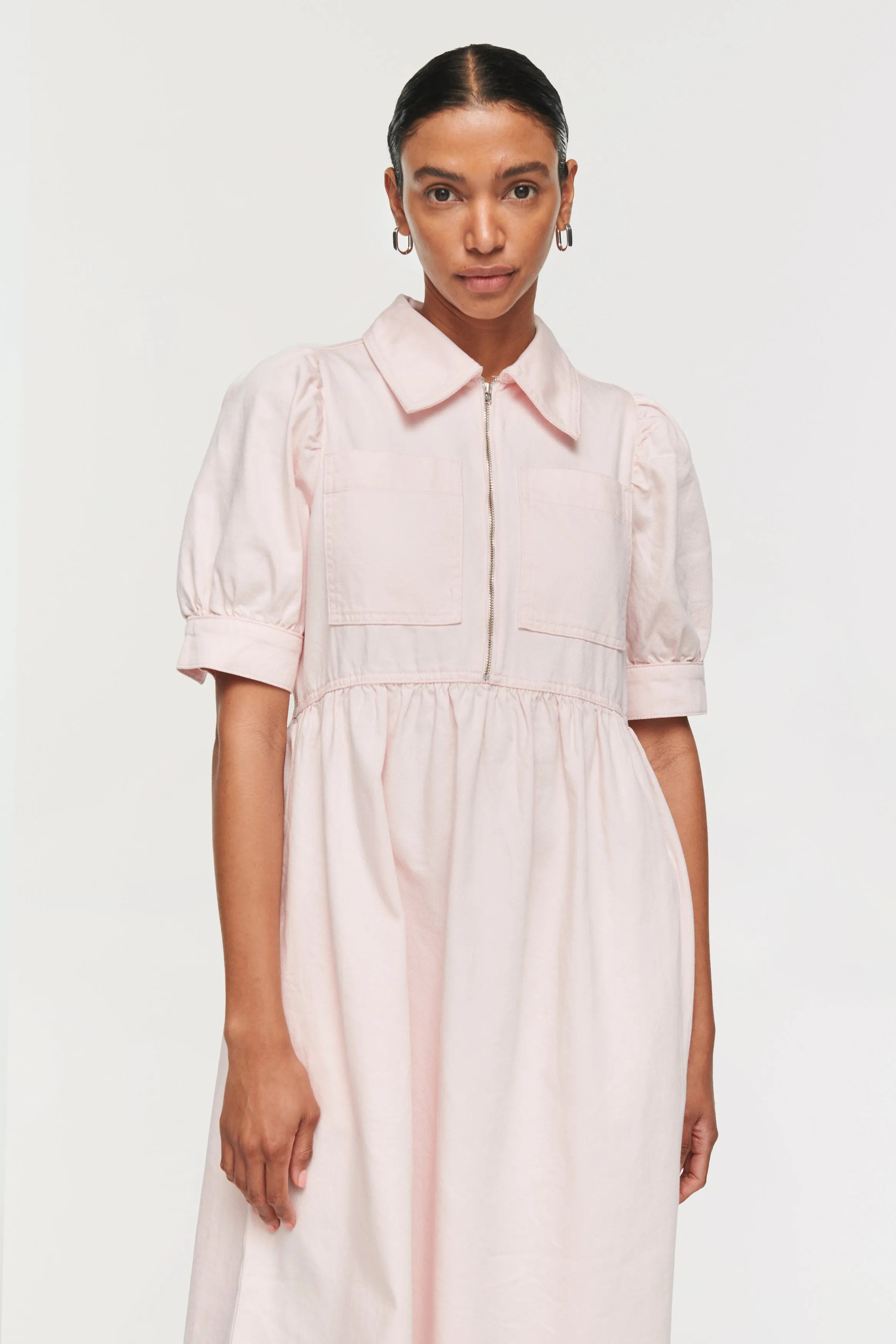 Gabriella Short Sleeve Denim Midi Dress sold by Aligne product image thumbnail 5
