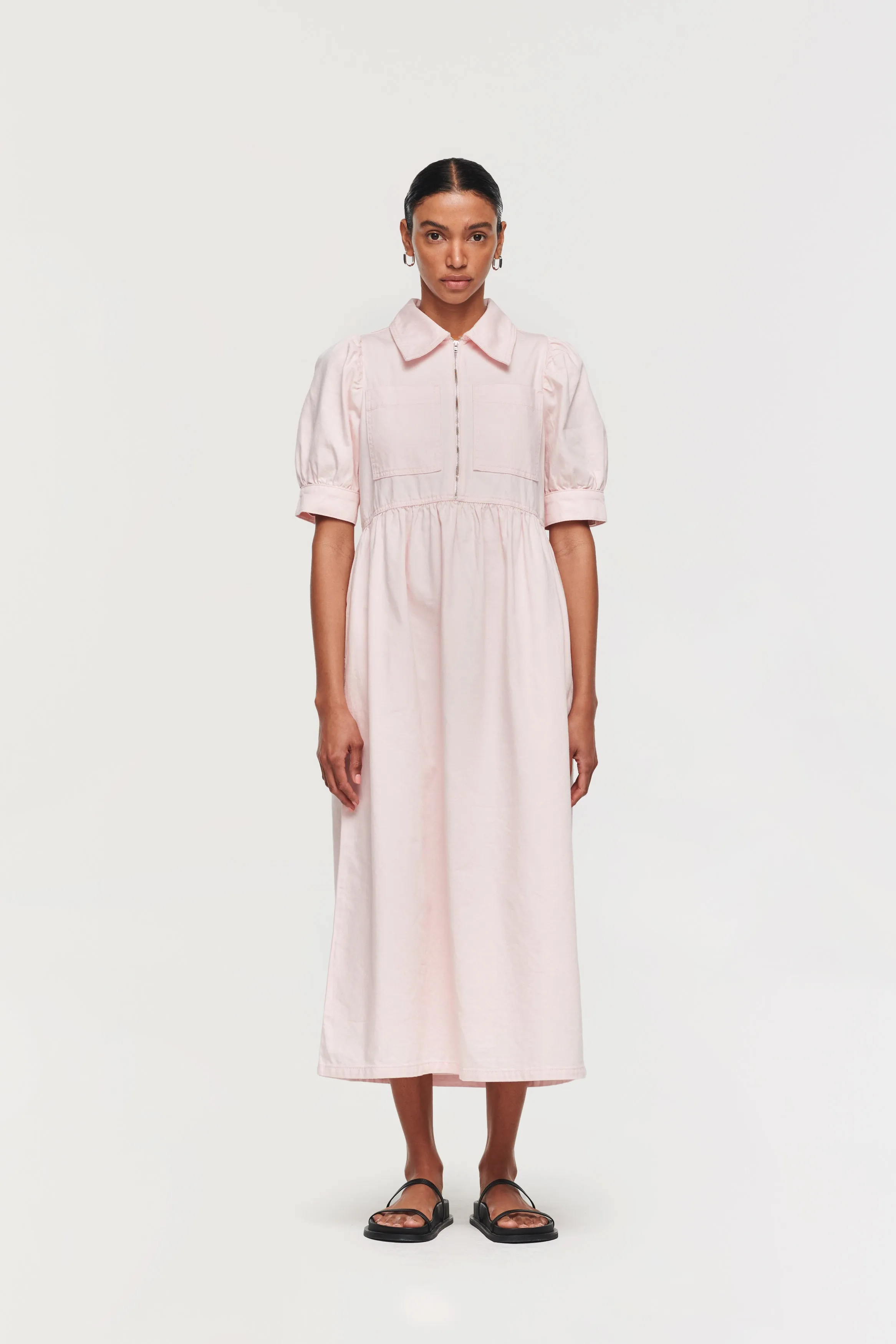 Gabriella Short Sleeve Denim Midi Dress sold by Aligne product image thumbnail 2