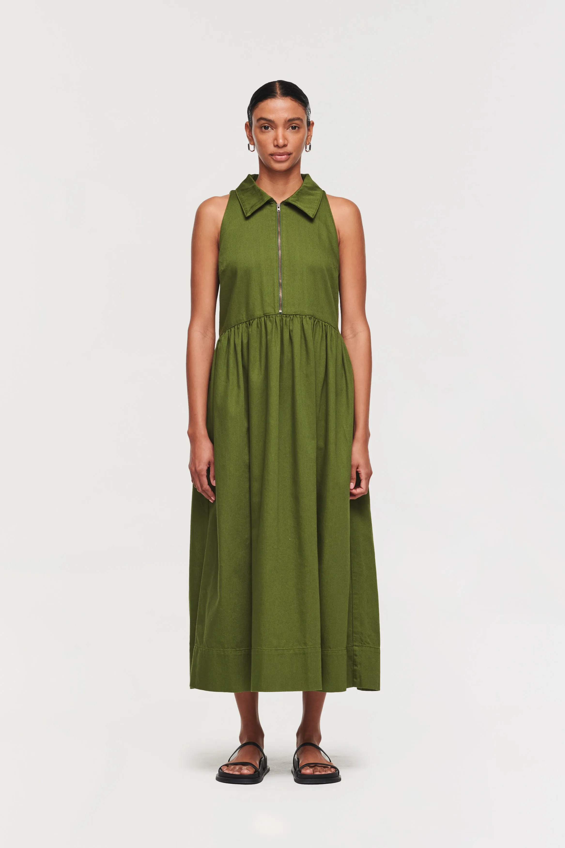 Gabi Sleeveless Denim Halter Midi Dress sold by Aligne product image thumbnail 2