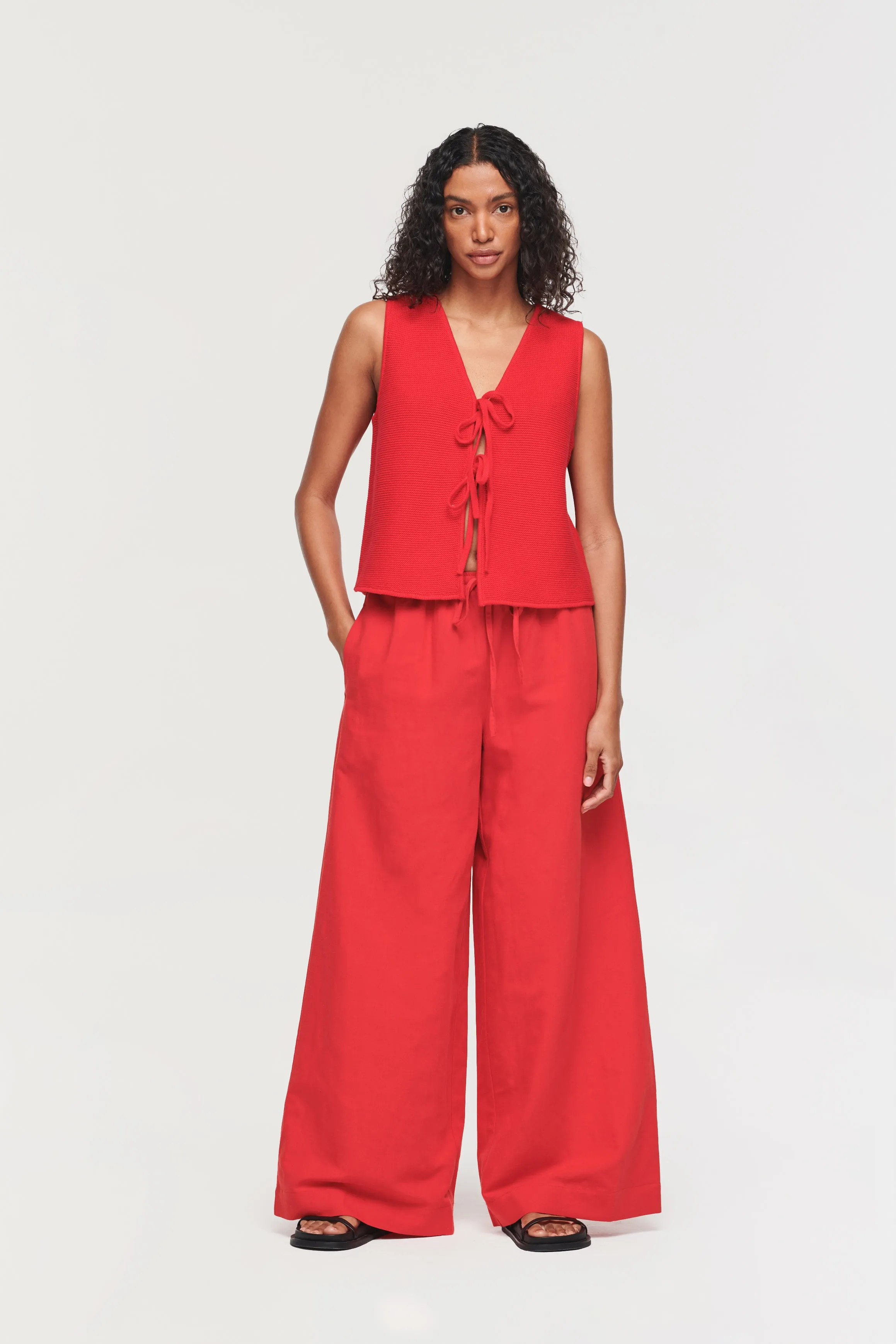 ALGAE LINEN DRAWSTRING TROUSER sold by Aligne product image thumbnail 3