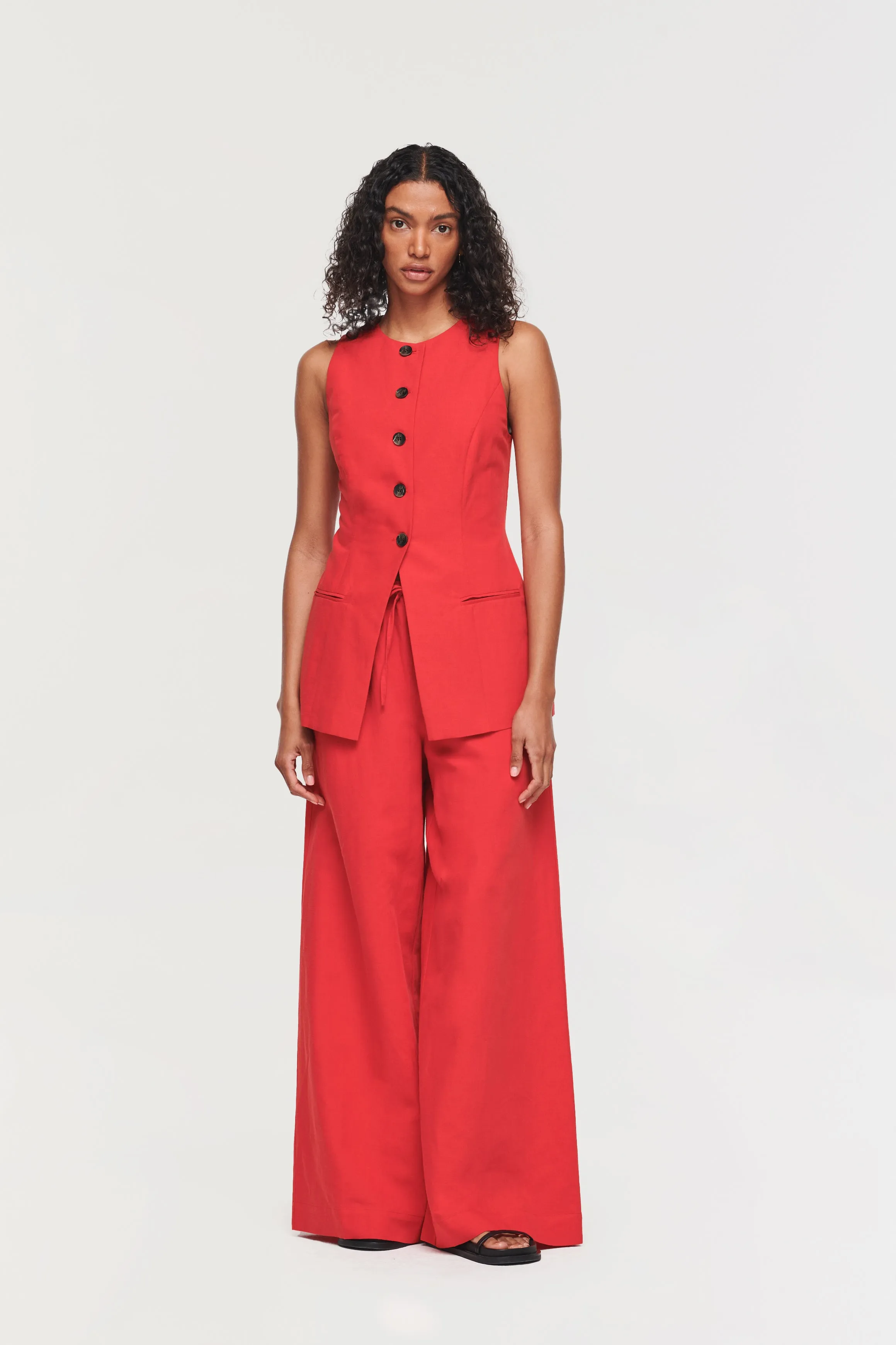 ALGAE LINEN DRAWSTRING TROUSER sold by Aligne product image thumbnail 2