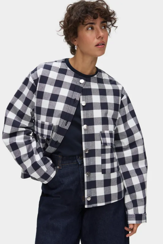 Nathan Check Quilted Jacket sold by Aligne
