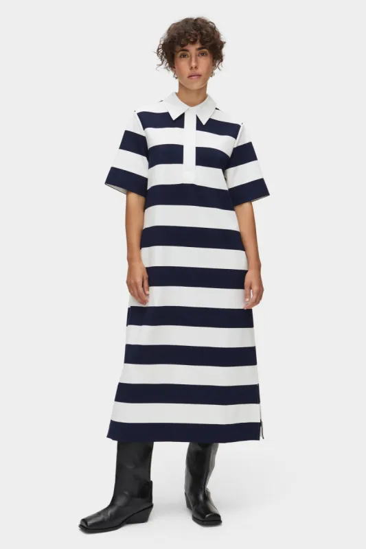 Nonia Striped Jersey Midi Dress sold by Aligne