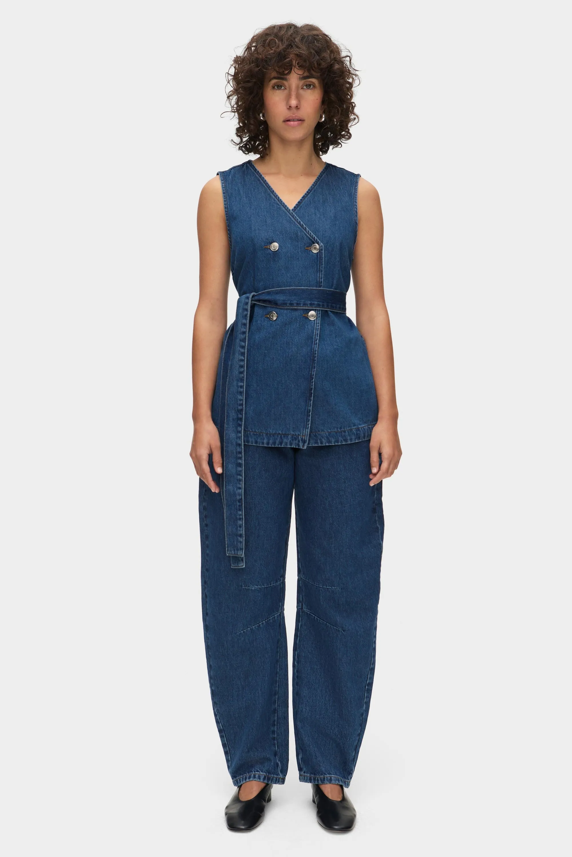 Jate Denim Wrap Waistcoat sold by Aligne product image thumbnail 2