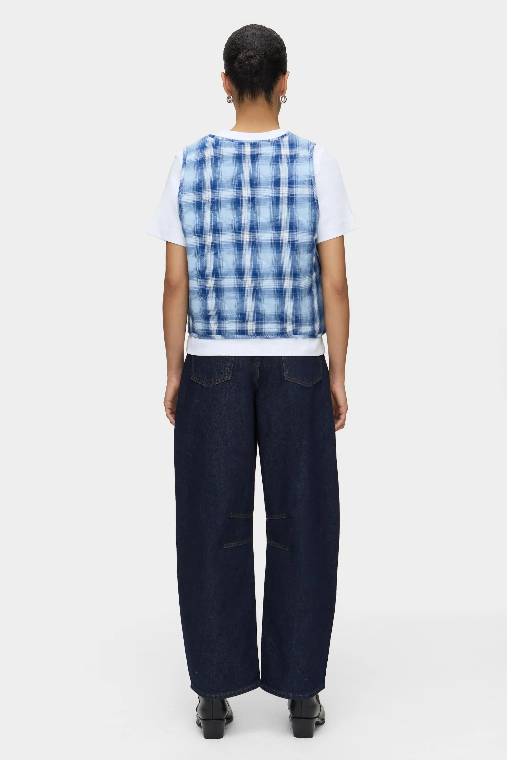 Mario Checked Tie Front Waistcoat sold by Aligne product image thumbnail 4