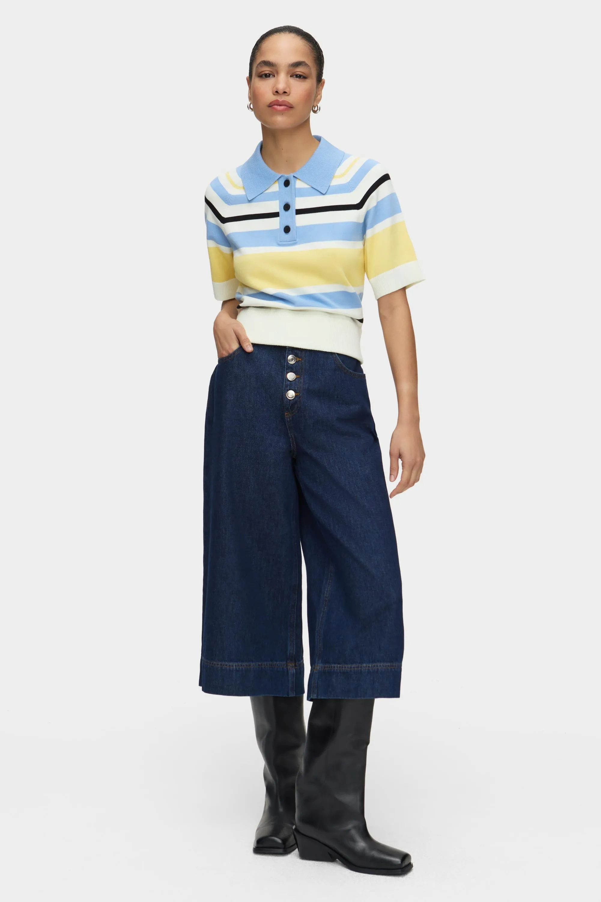 Emmet Striped Knitted Polo sold by Aligne product image thumbnail 2