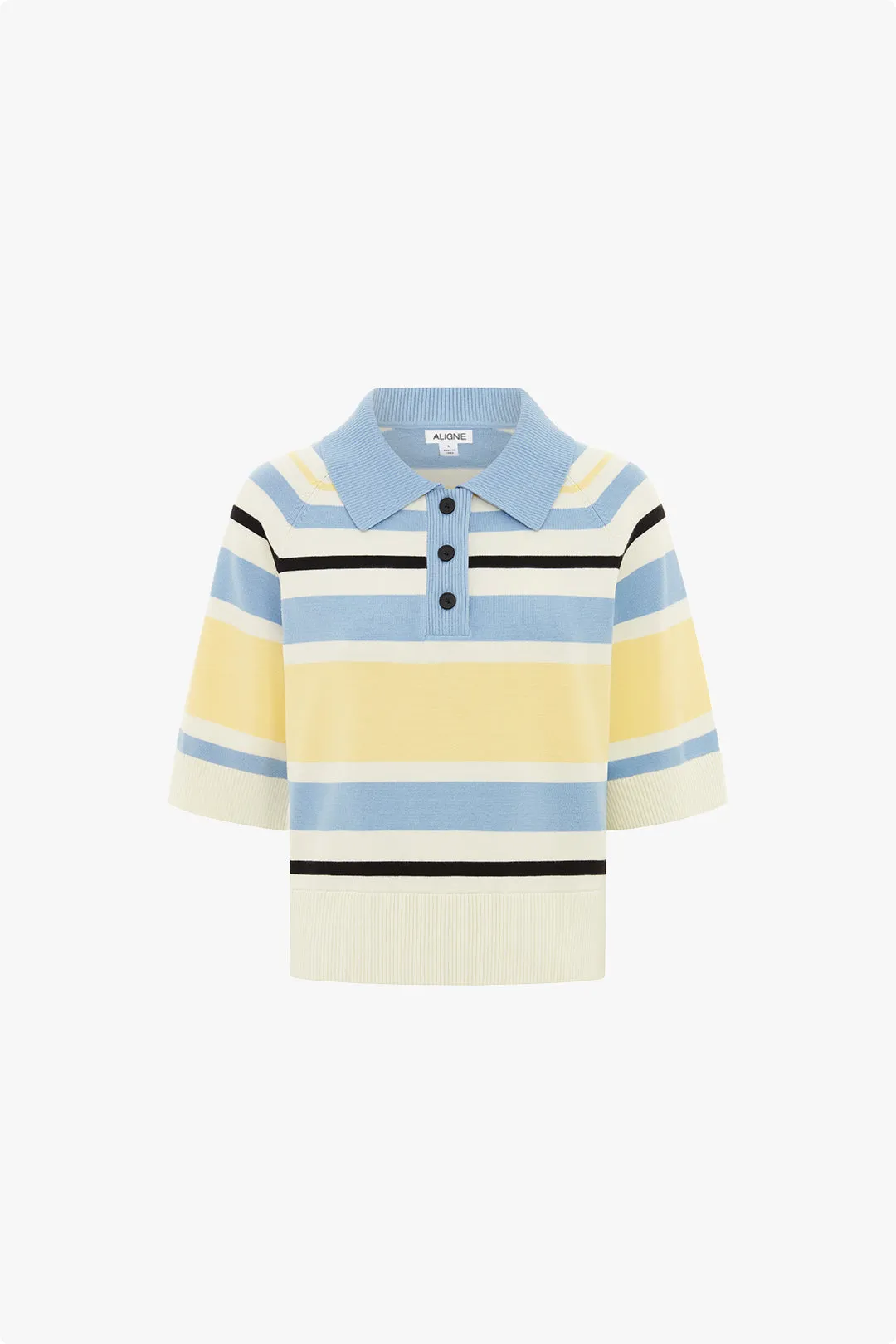 Emmet Striped Knitted Polo sold by Aligne product image thumbnail 5
