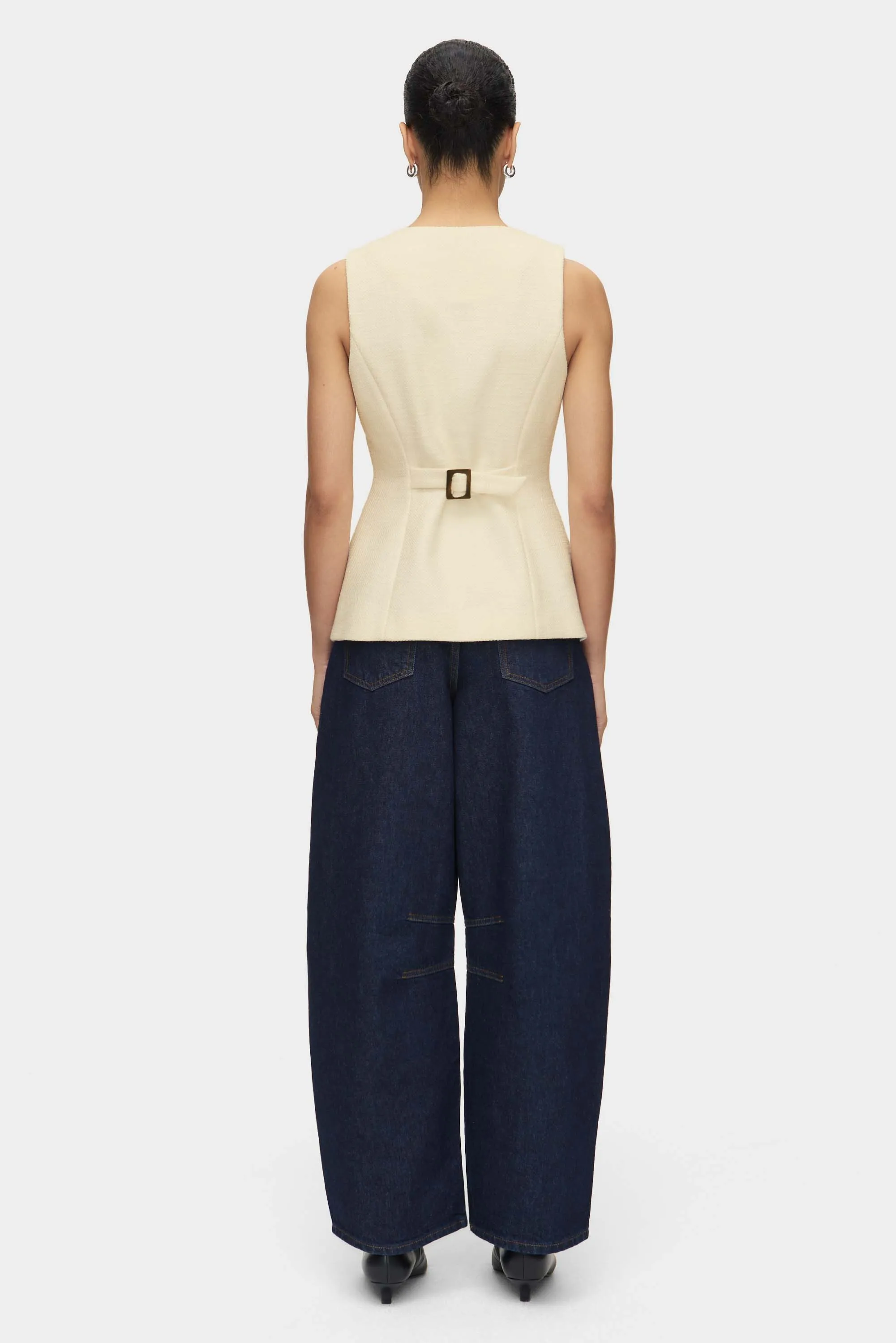 Leo Long Boucle Waistcoat sold by Aligne product image thumbnail 4