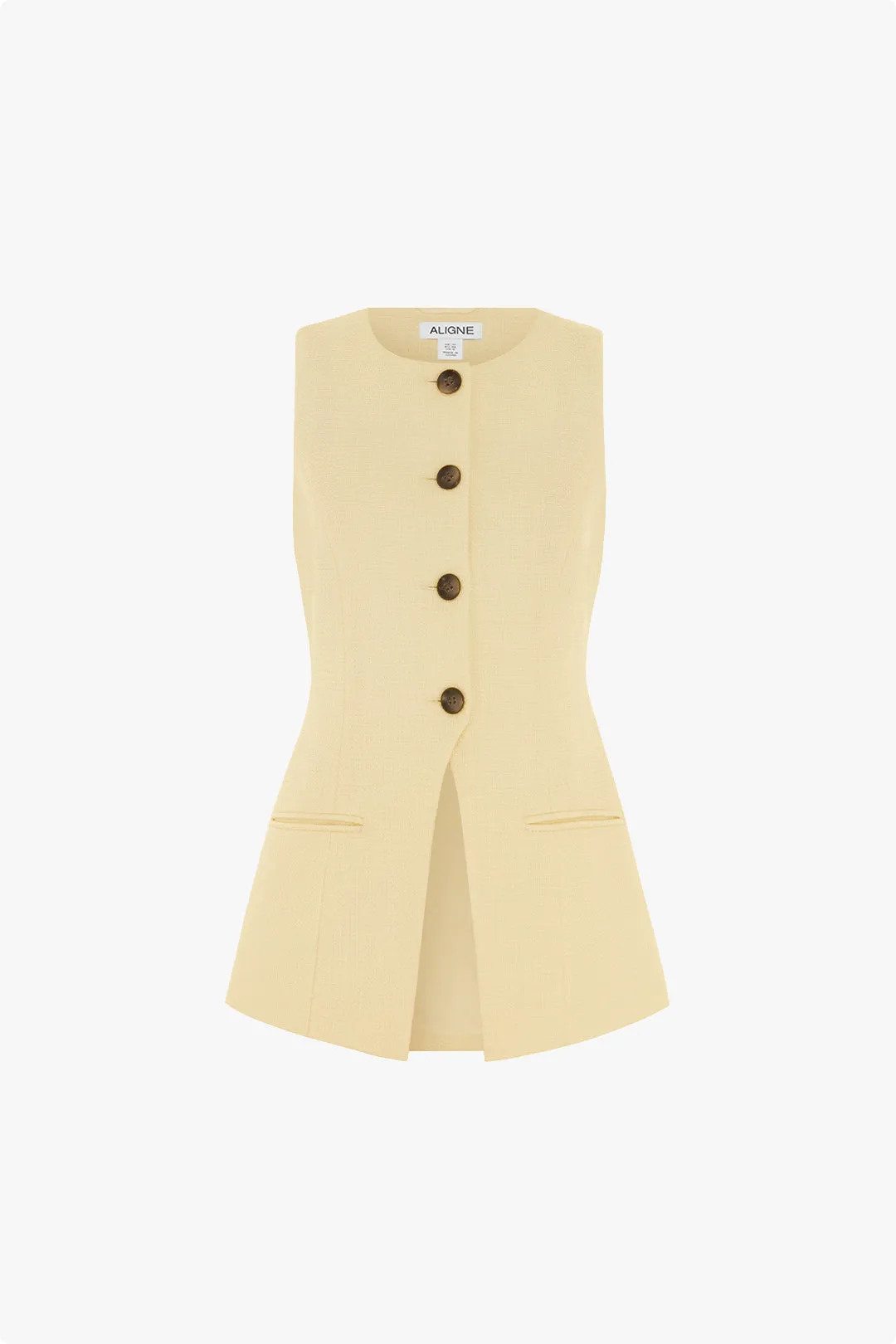 Leo Long Boucle Waistcoat sold by Aligne product image thumbnail 5