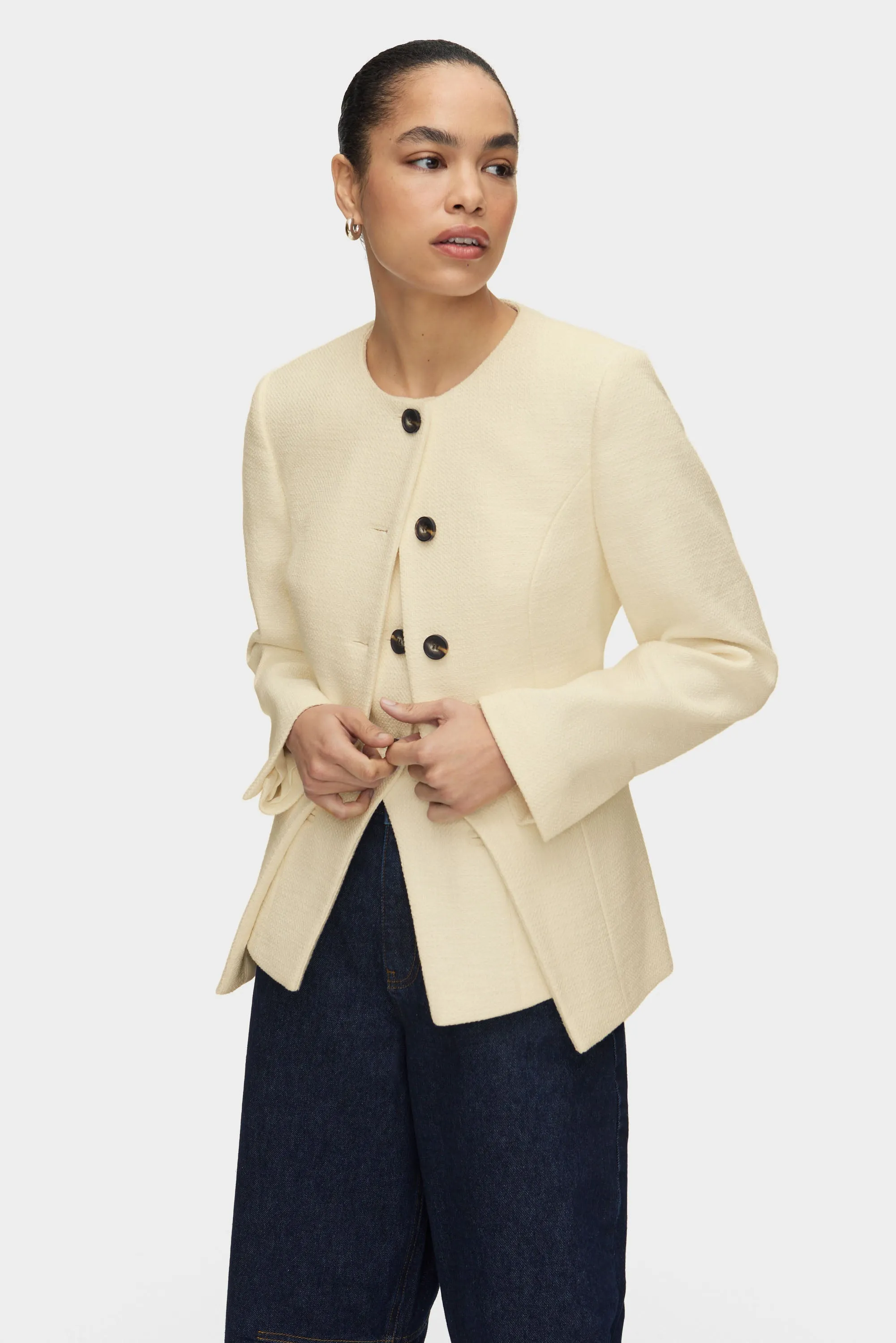 Leo Long Boucle Waistcoat sold by Aligne product image thumbnail 3