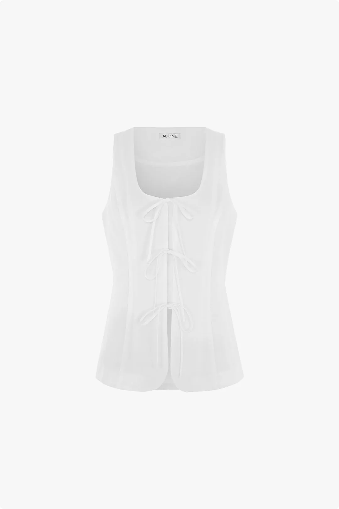 Lupin Linen Tie Waistcoat sold by Aligne