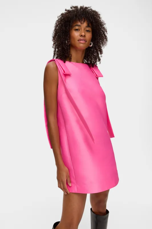 Fern Bow Satin Mini Dress made by Aligne