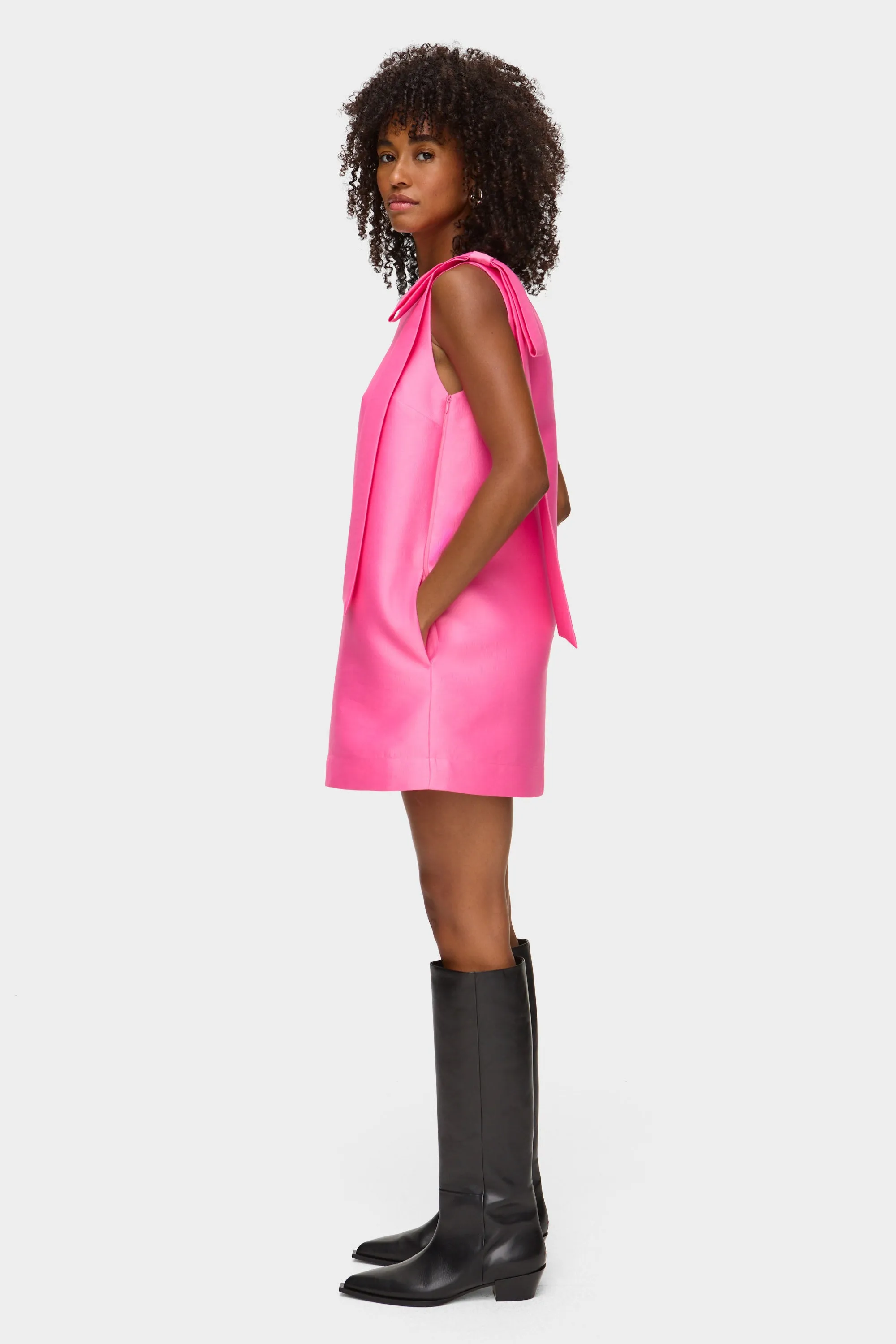 Fern Bow Satin Mini Dress sold by Aligne product image thumbnail 3