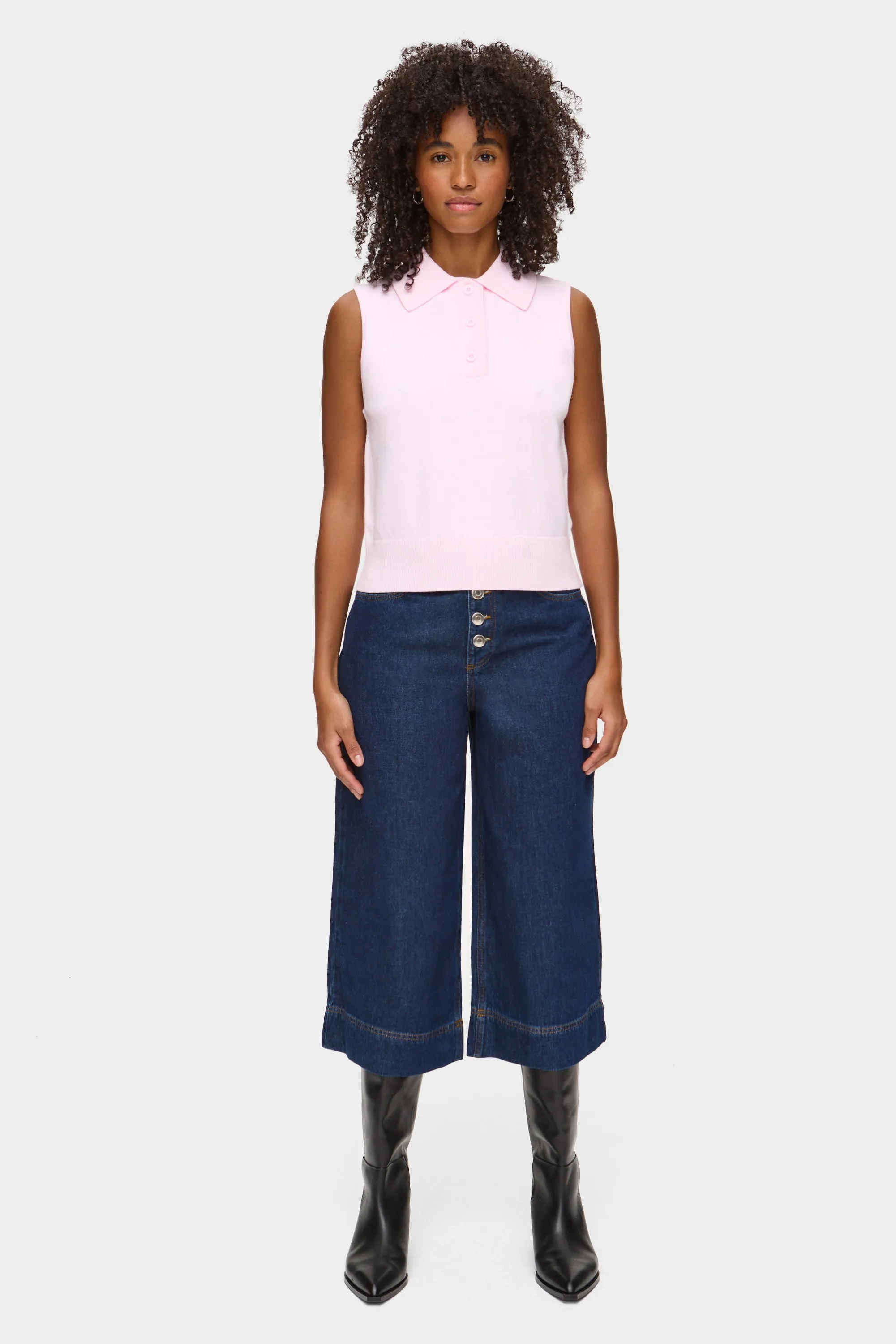 Hallie Sleeveless Knit Polo Top sold by Aligne product image thumbnail 2