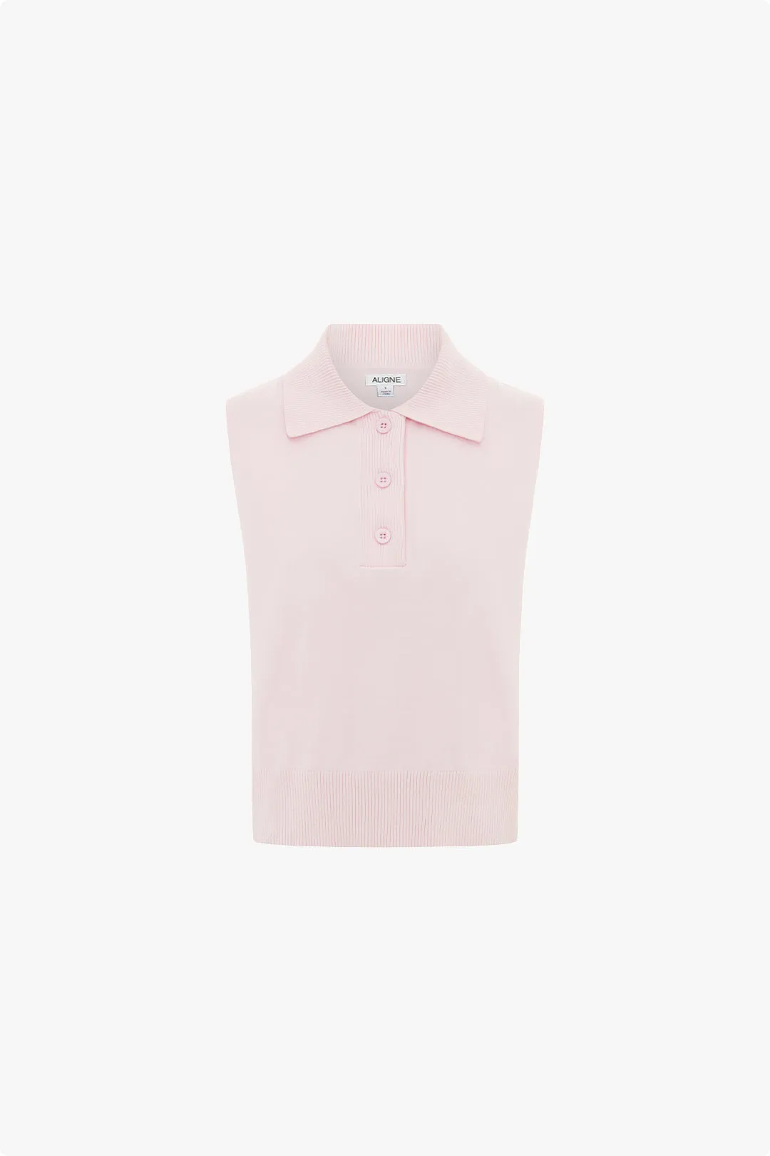 Hallie Sleeveless Knit Polo Top sold by Aligne product image thumbnail 5