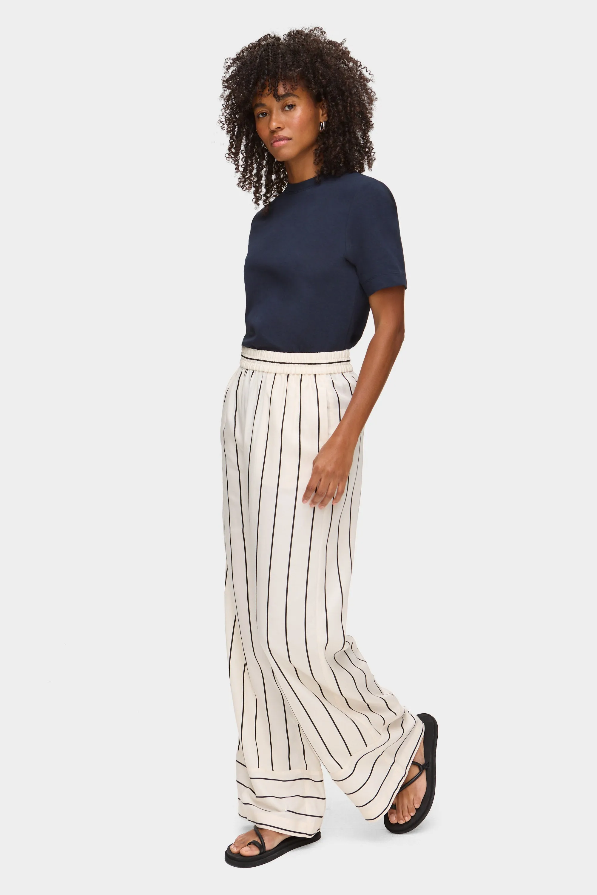 Eliora Striped Wide Leg Trouser sold by Aligne