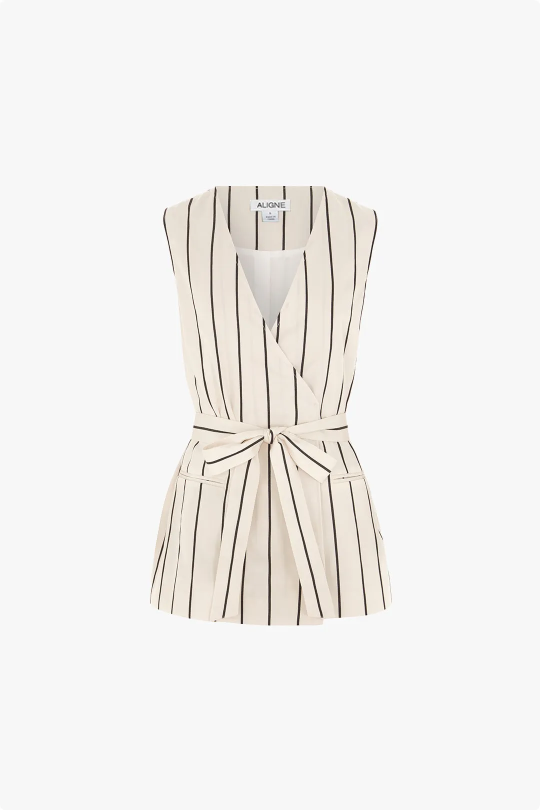 Jate Striped Wrap Waistcoat sold by Aligne product image thumbnail 5