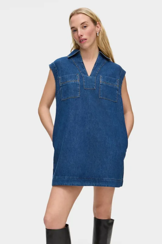 Matt Mini Denim Dress sold by Aligne