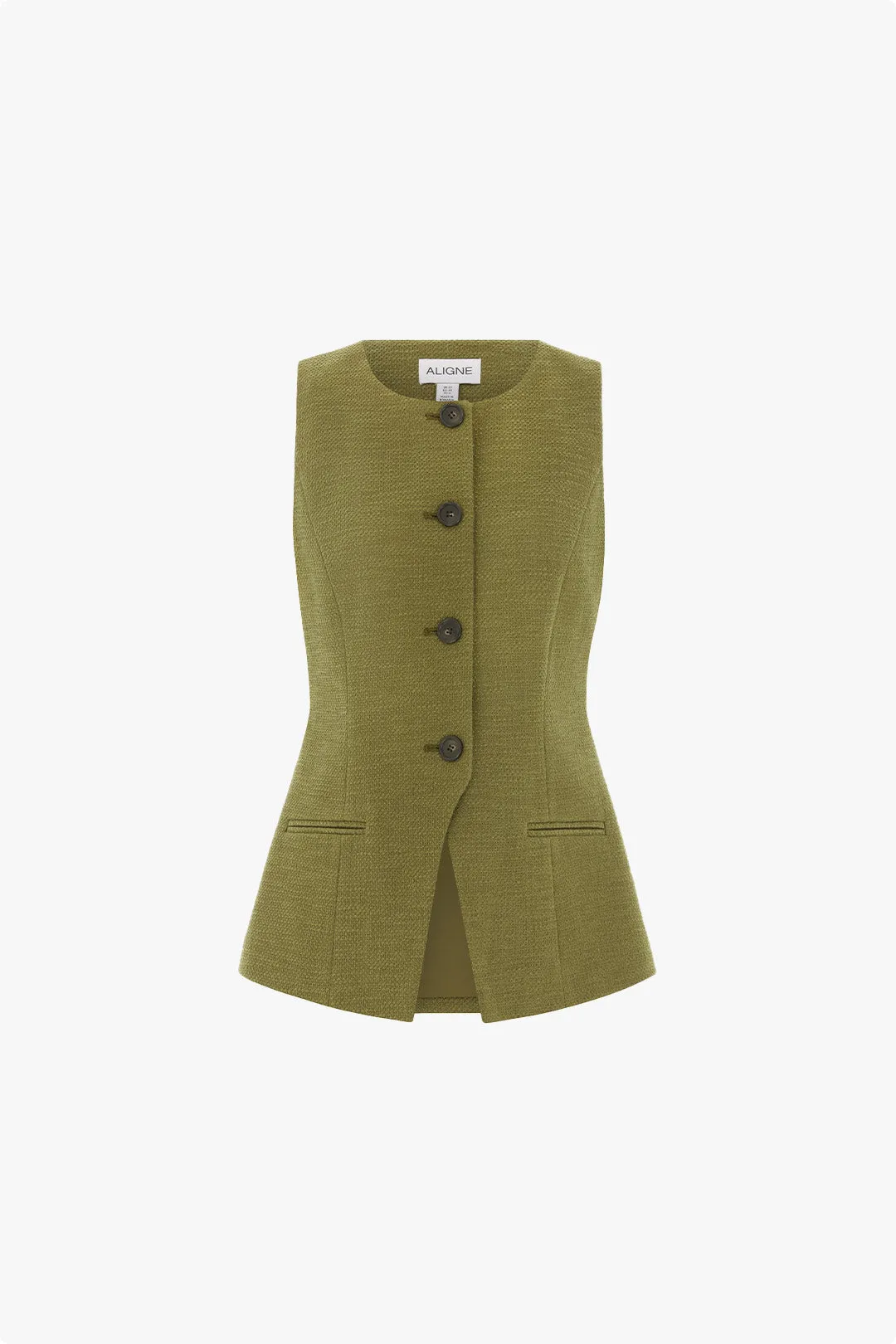Leo Long Boucle Waistcoat sold by Aligne product image thumbnail 5
