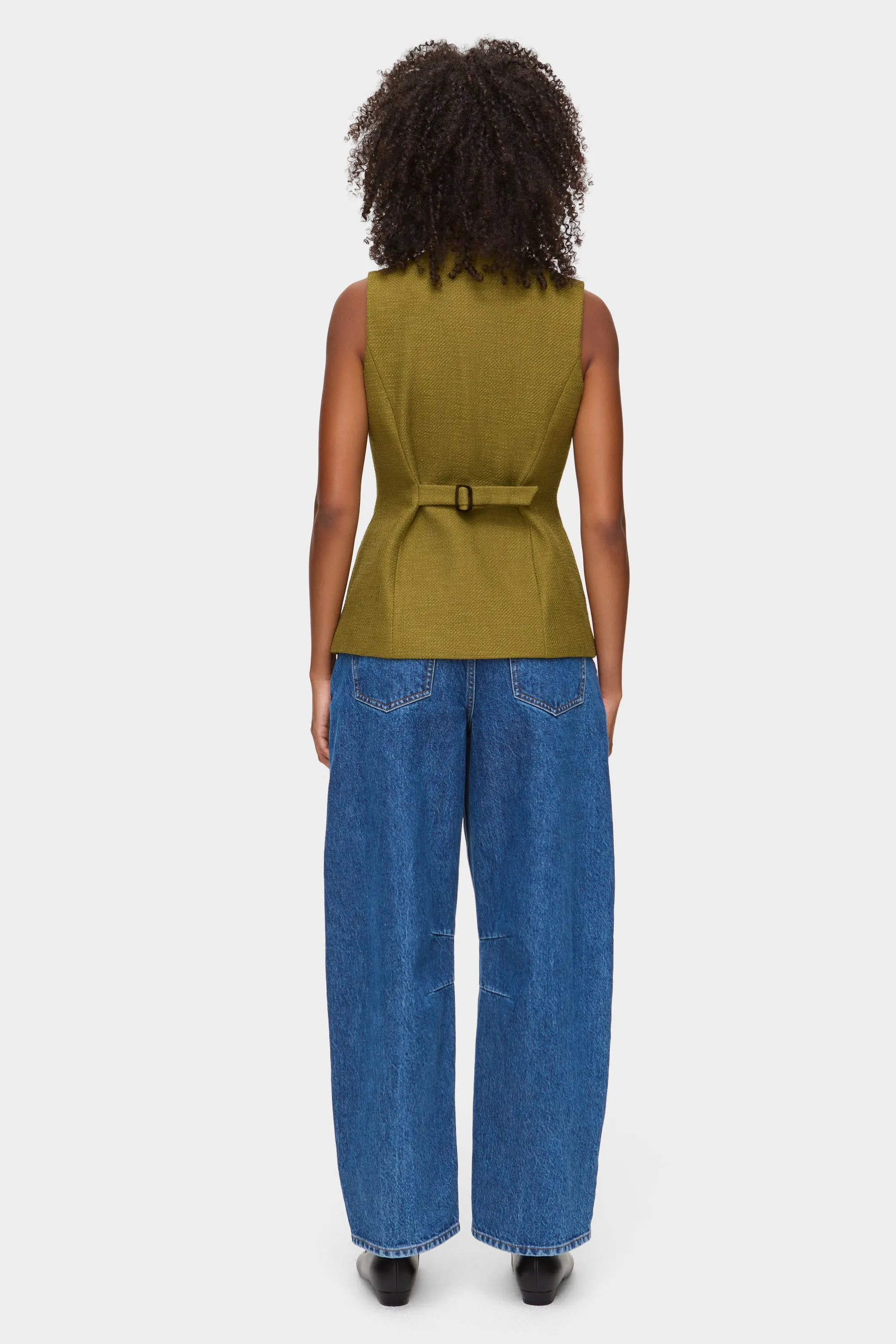 Leo Long Boucle Waistcoat sold by Aligne product image thumbnail 4