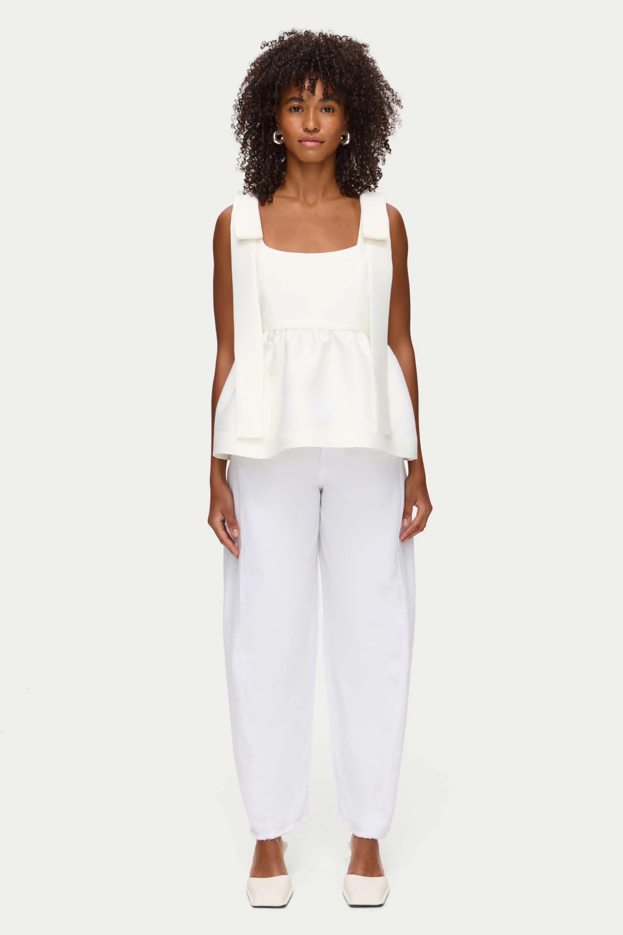 Alina Bow Peplum Satin Top sold by Aligne product image thumbnail 2