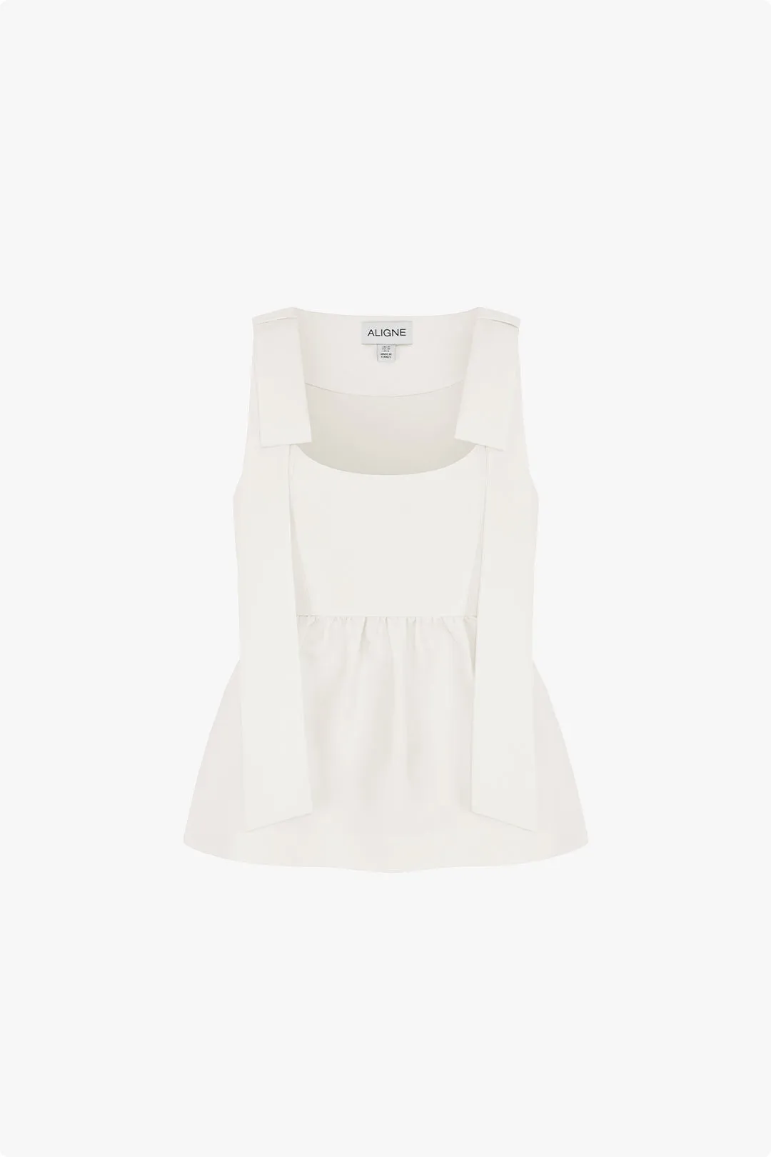 Alina Bow Peplum Satin Top sold by Aligne product image thumbnail 5