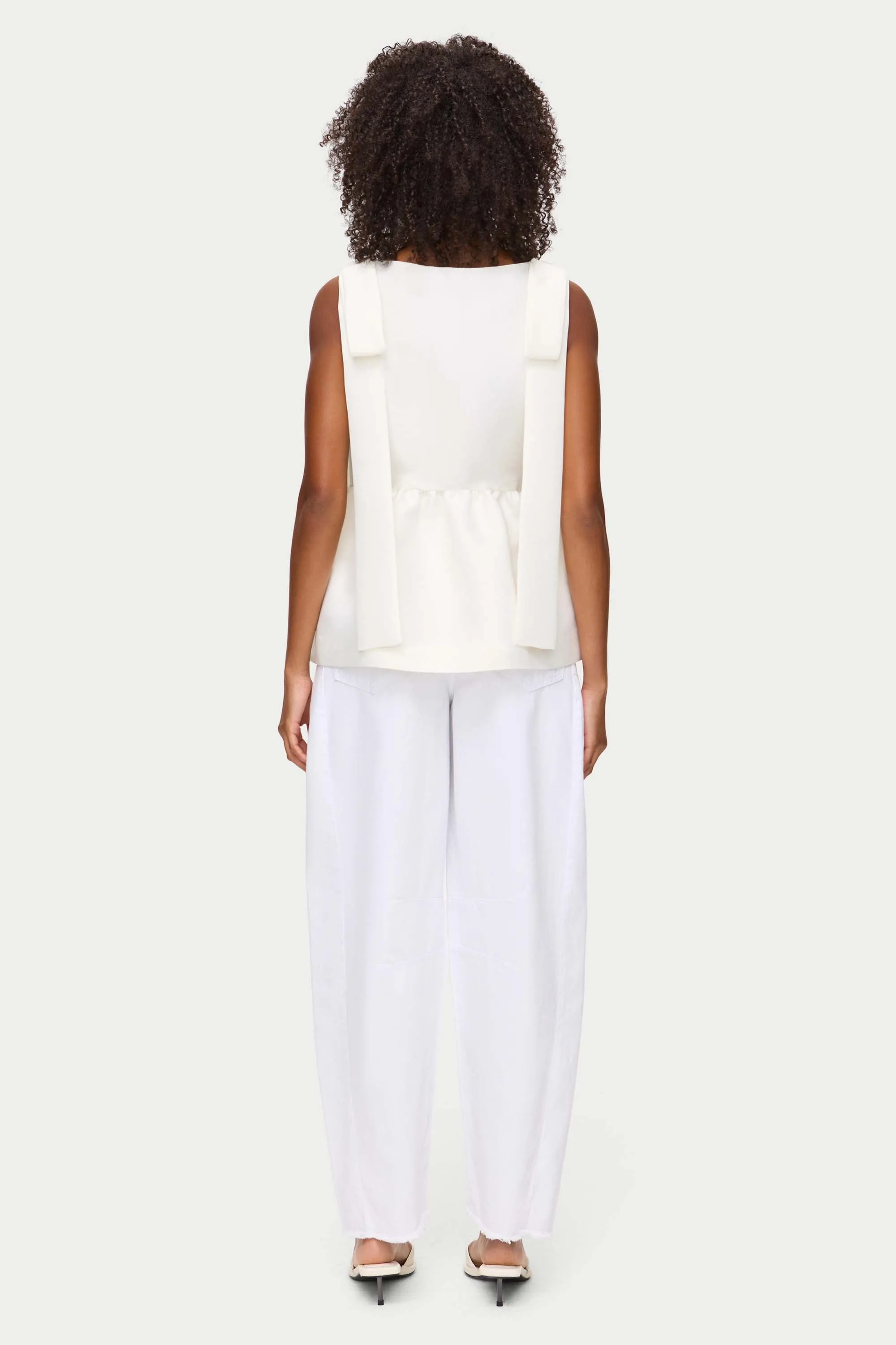 Alina Bow Peplum Satin Top sold by Aligne product image thumbnail 4