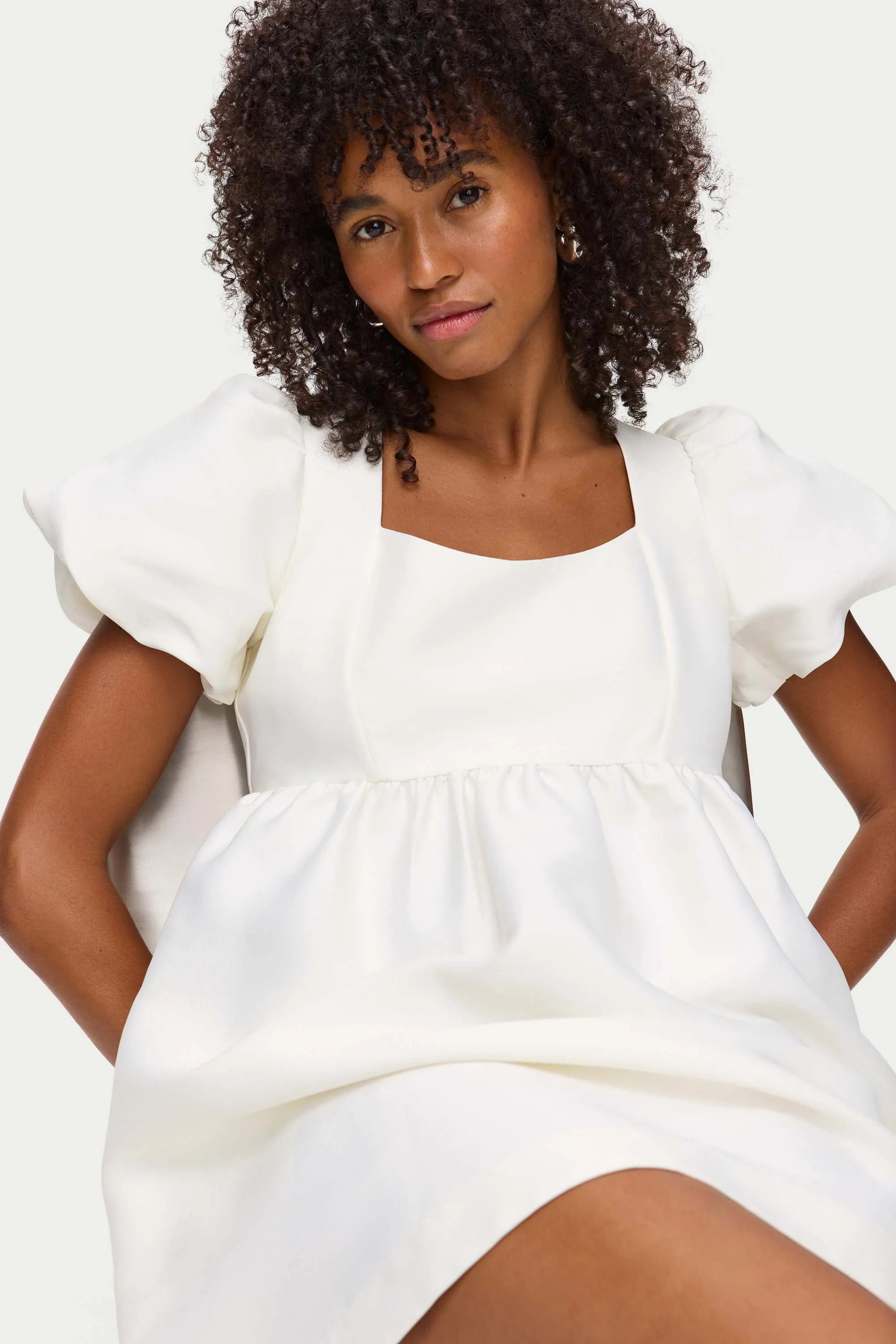 Ivy Puff Sleeve Satin Mini Dress sold by Aligne product image thumbnail 3