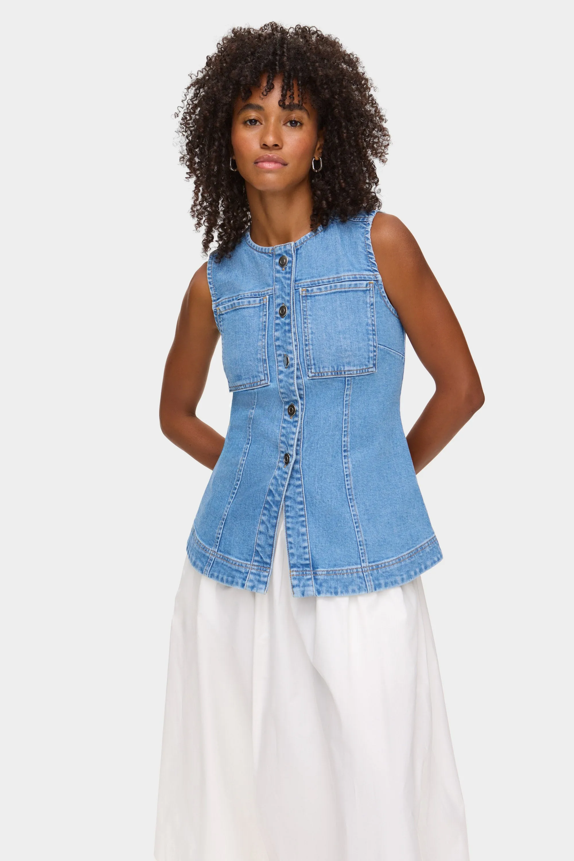 Duke Denim Waistcoat sold by Aligne