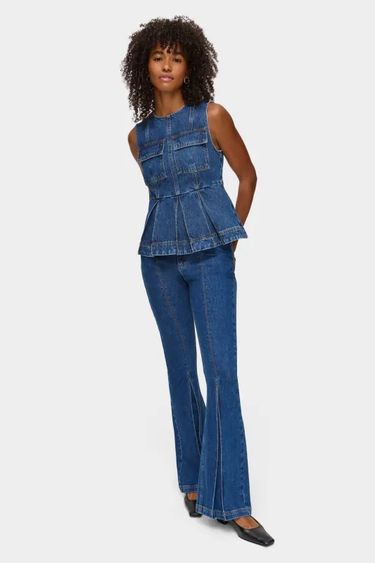 ED Hope Peplum Denim Top sold by Aligne