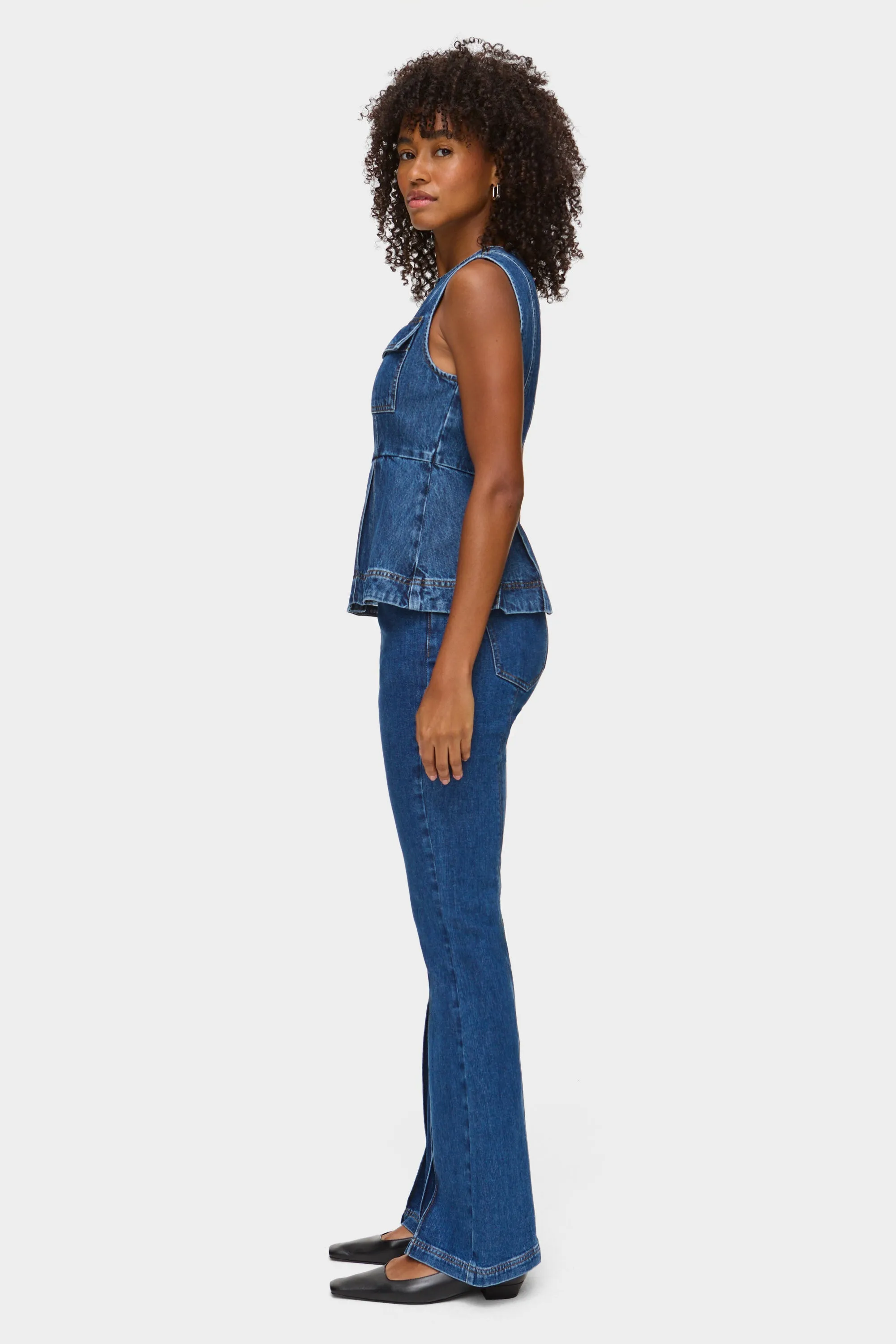 ED Hope Peplum Denim Top sold by Aligne product image thumbnail 3