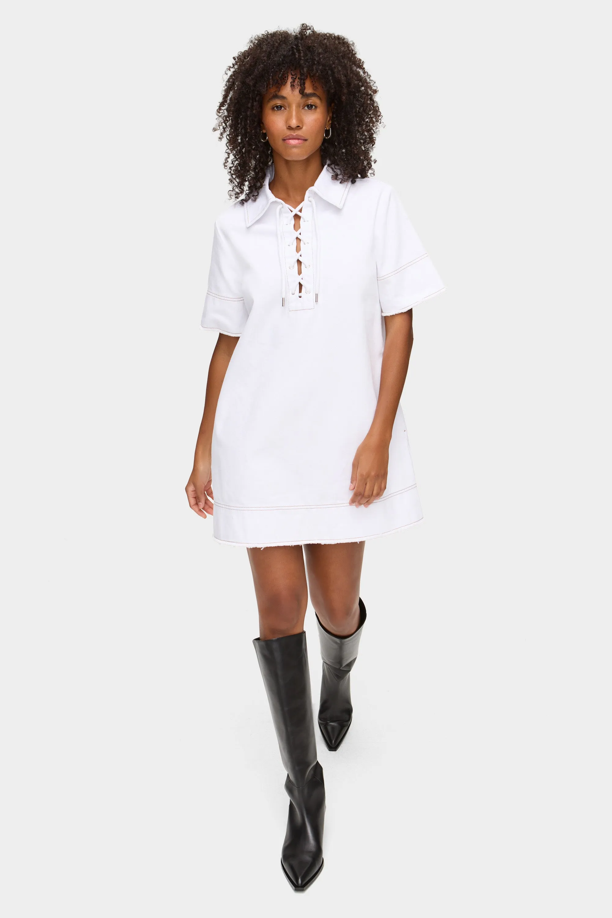 Iggy Mini Denim Dress sold by Aligne