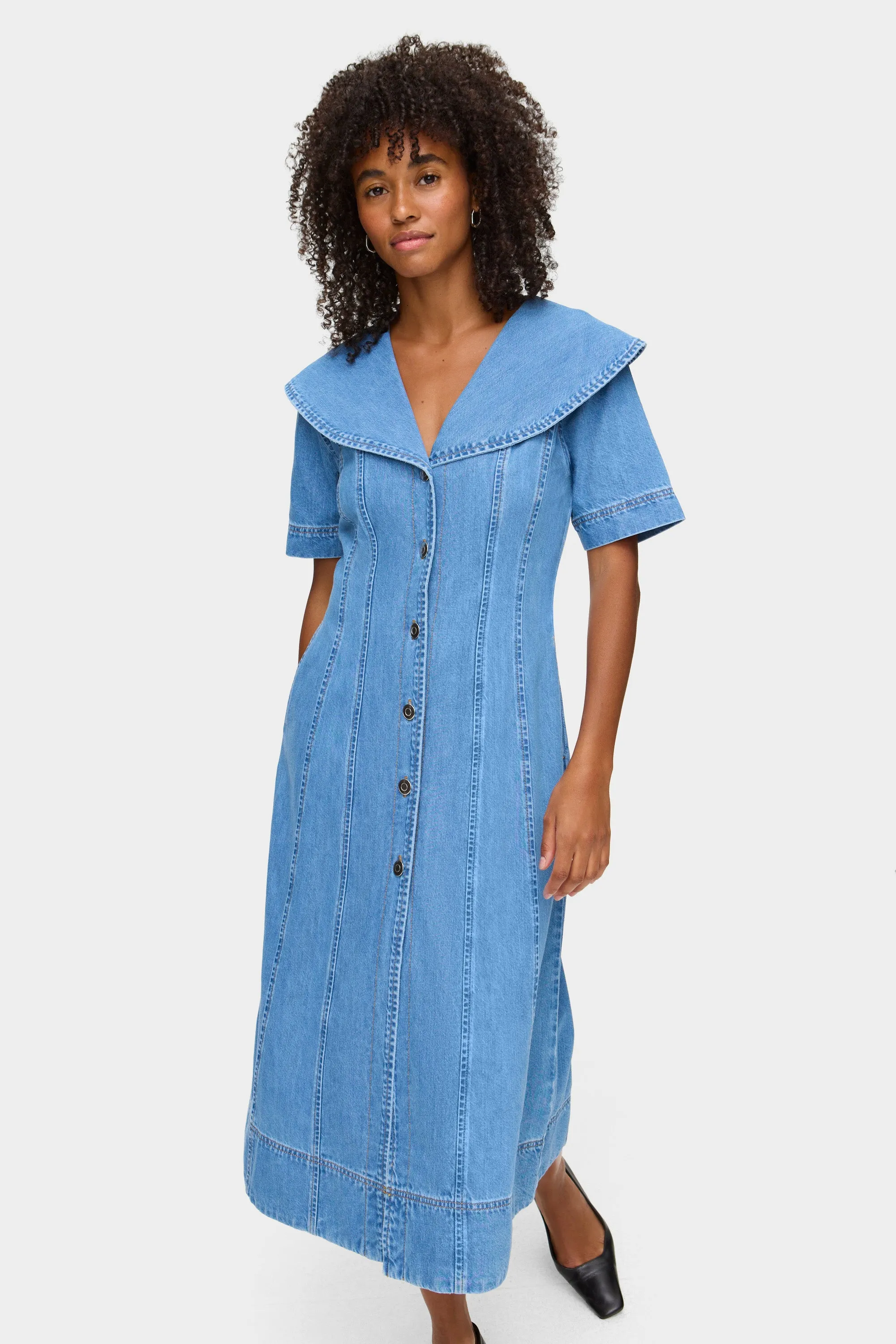 Sparrow Midi Denim Dress sold by Aligne