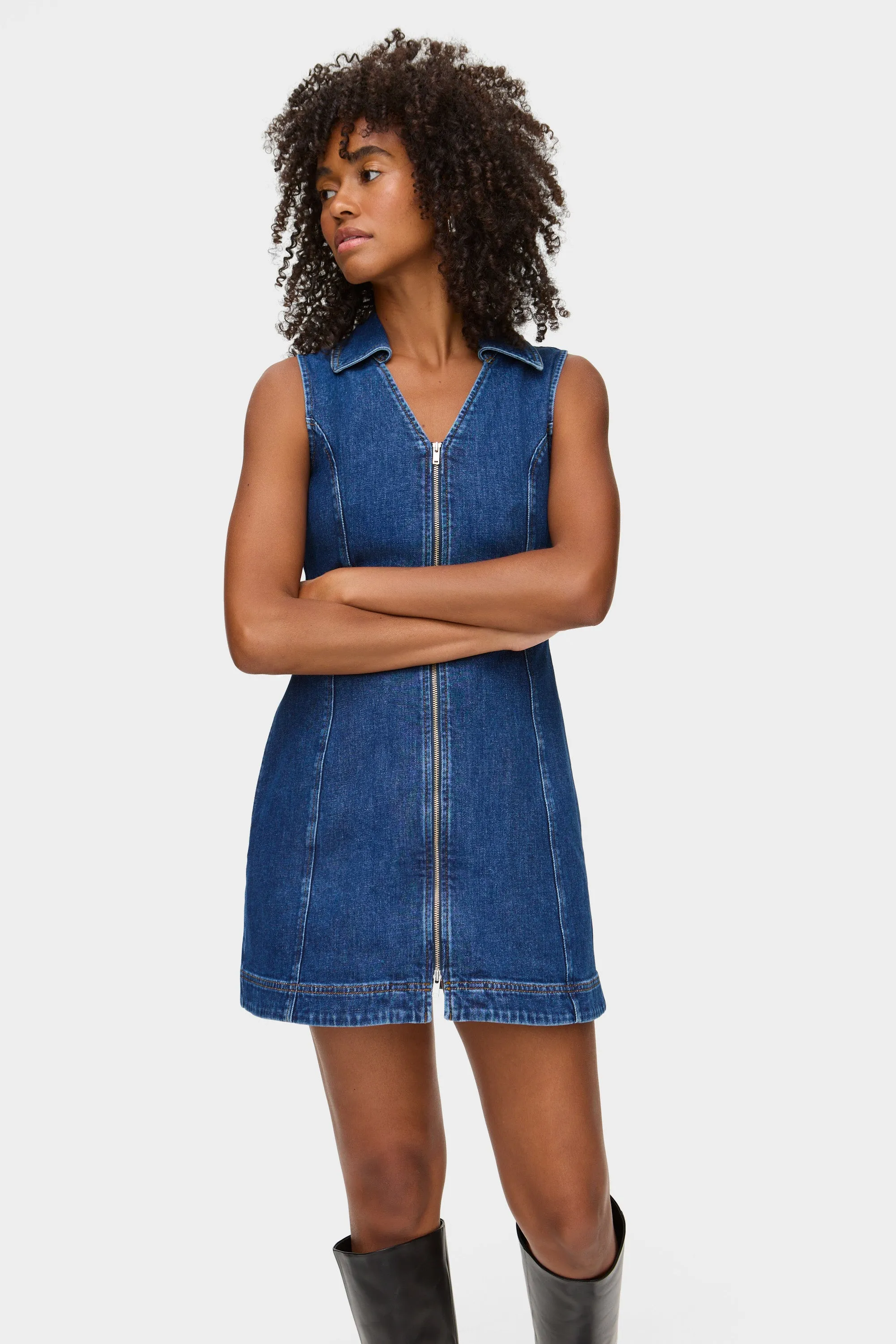 Ardy Mini Denim Dress sold by Aligne