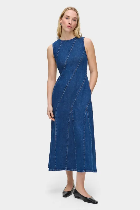 Raven Denim Midi Dress sold by Aligne