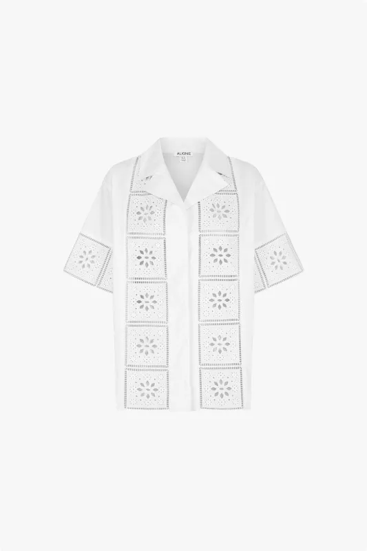 Ulysses Broderie Organic Cotton Shirt sold by Aligne