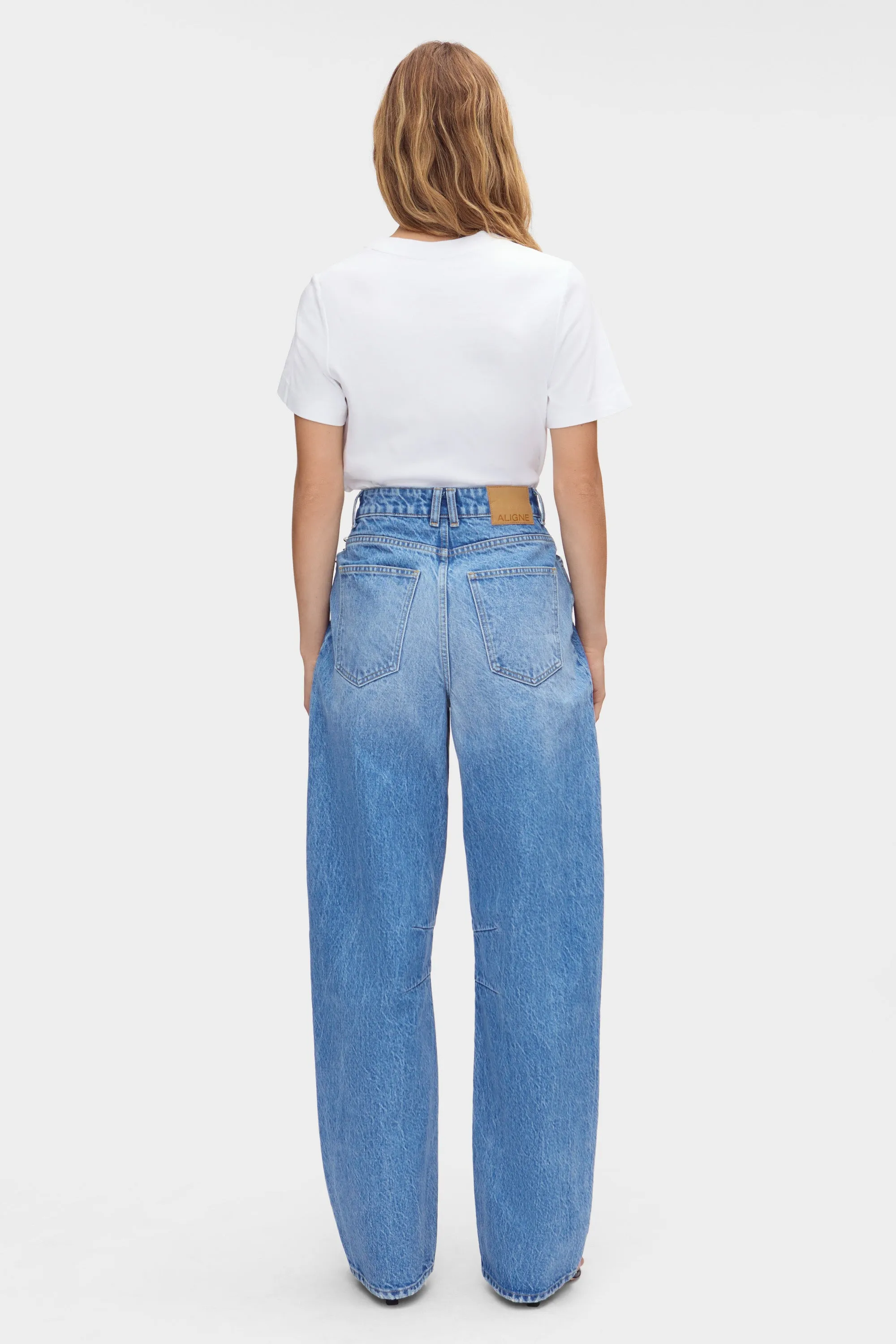 Mid Rise Rigid Barrel Jeans sold by Aligne product image thumbnail 4