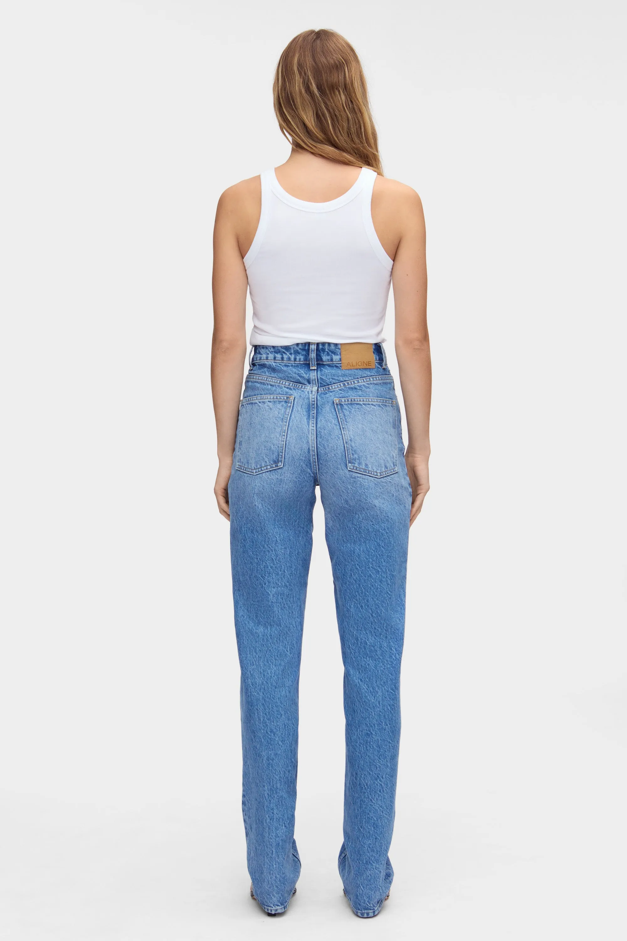 High Rise Straight Leg Jeans sold by Aligne product image thumbnail 4