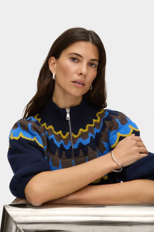 Nelly Puff Sleeve Cropped Cardigan sold by Aligne